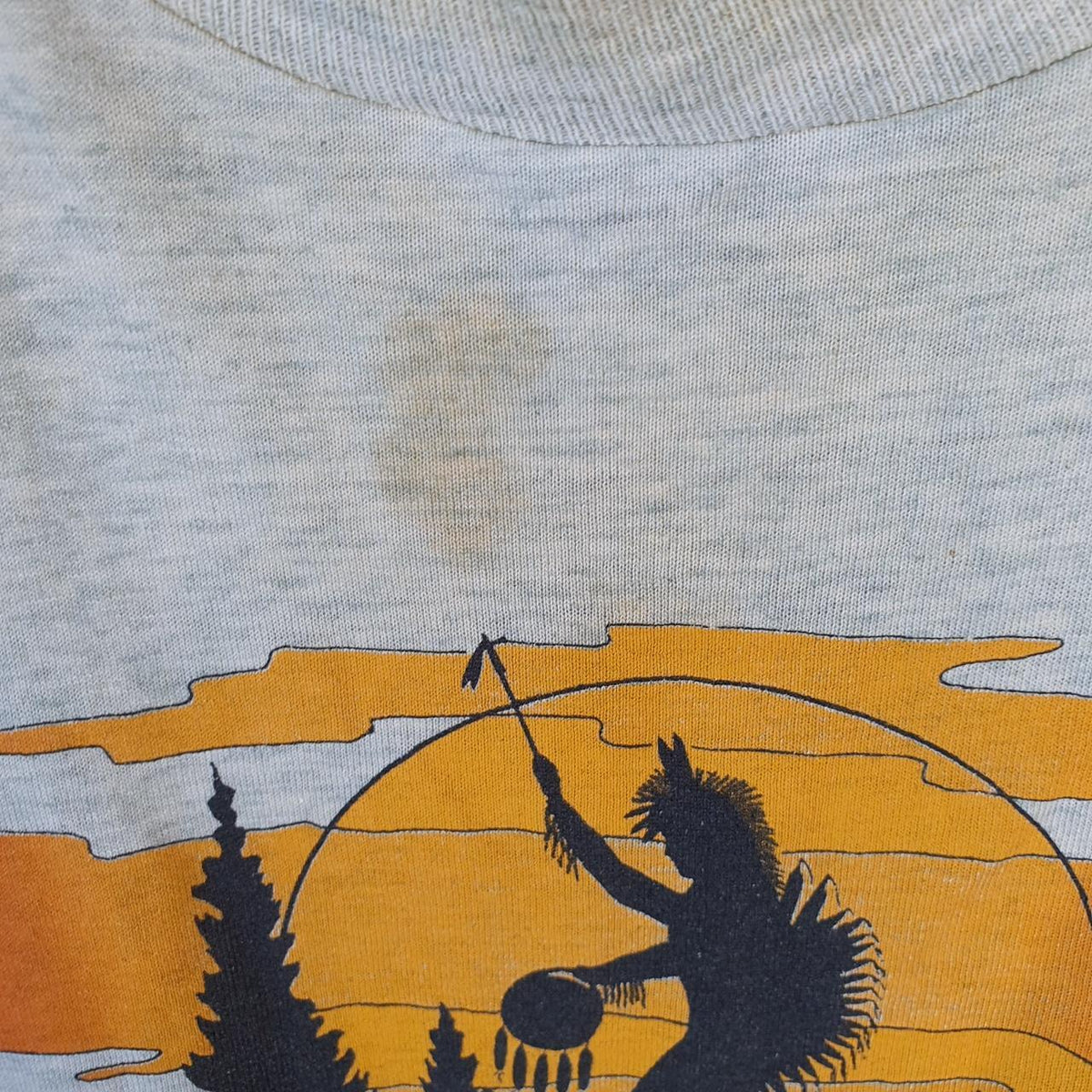 Vintage Best Fruit of the Loom Majestic Pines Black River Single Stitch T Shirt Men’s XL Grey Big Fish Vintage