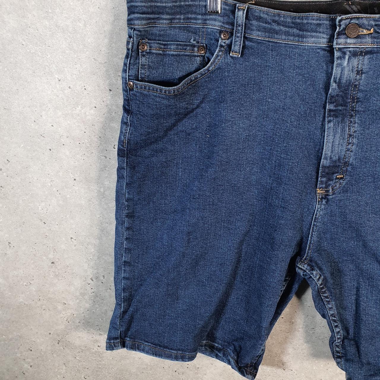 Vintage Wrangler Denim Shorts Jorts Cargo Men’s W42 Blue Baggy Cotton