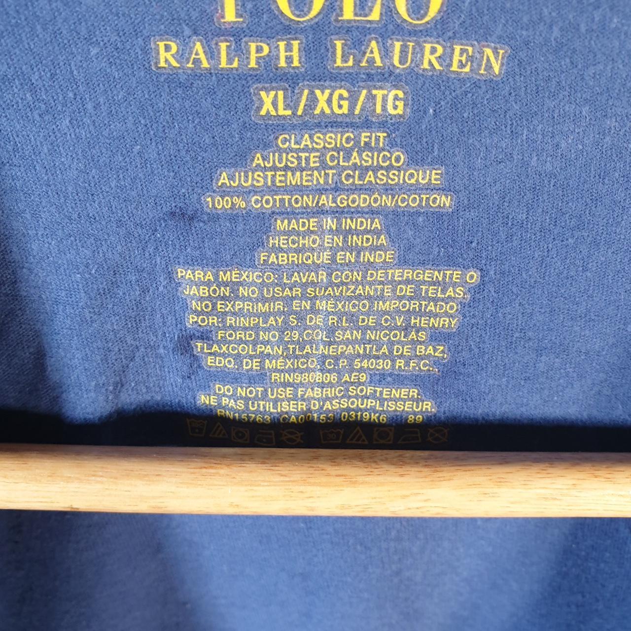 Vintage Ralph Lauren Polo T Shirt Men’s XL Blue Embroidered Classic Fit Pony C9041