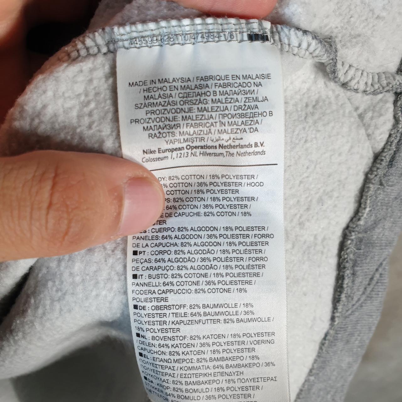 Vintage Nike Air Hoodie Men’s Medium Grey Spellout Swoosh Y2K Pullover