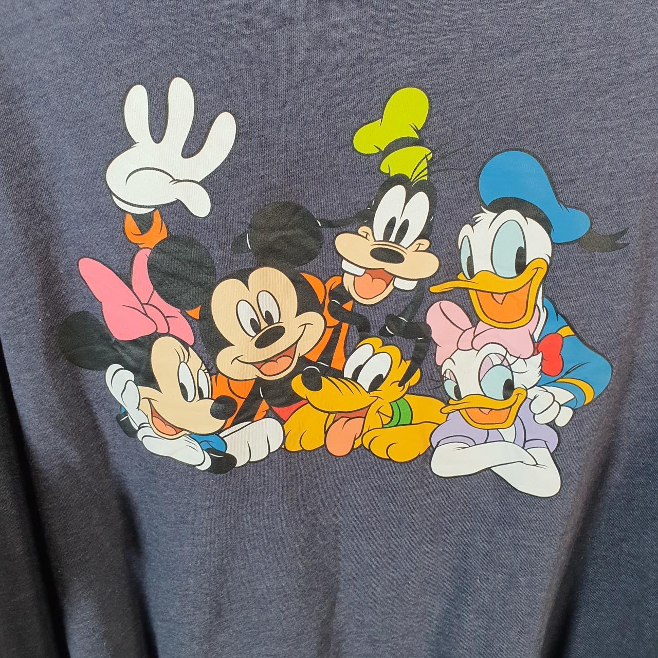 Vintage Disney Land Mickey Mouse T Shirt Shirt Womens  2XL Navy Blue Graphic Cartoon