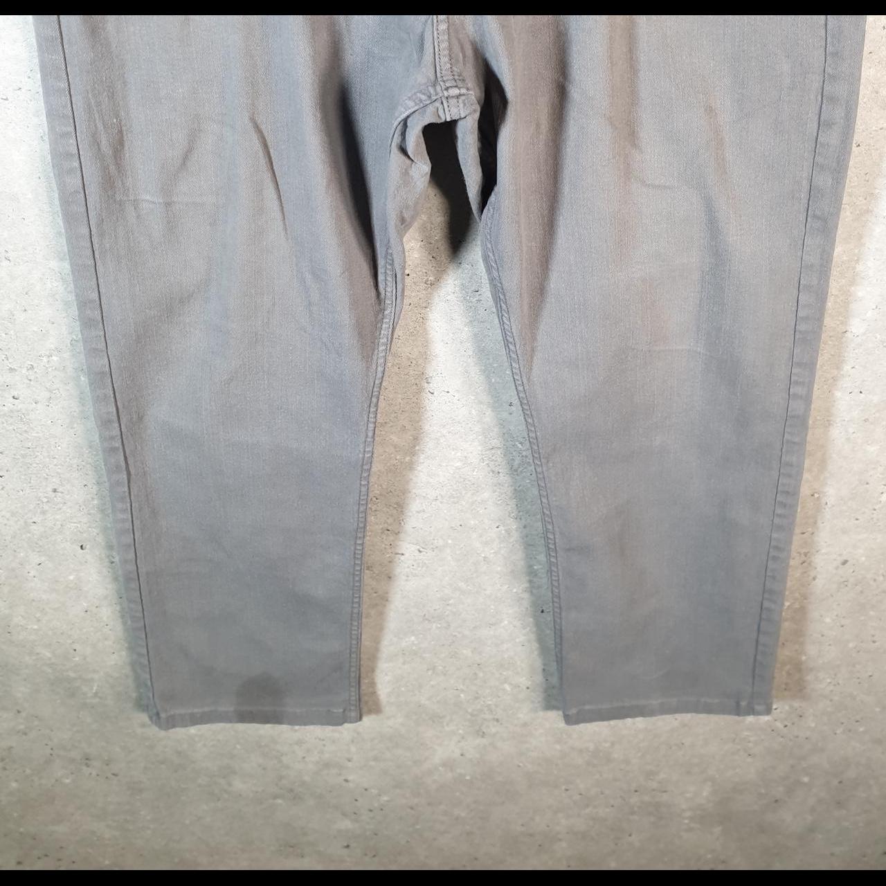 Vintage Calvin Klein Y2K Embroidered Jeans Mens W36 L27 Grey Hip Hop Pattern Pocket Big Fish Vintage