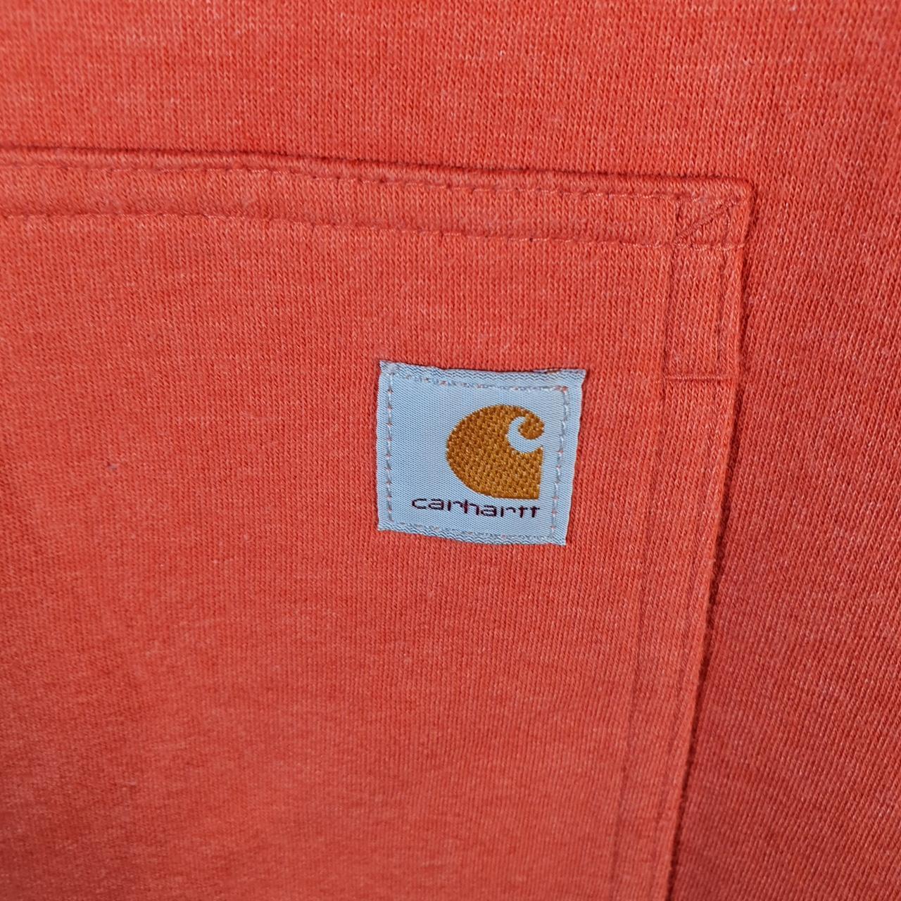 Vintage Carhartt Hoodie Womens Small Red Pullover Blank USA Relaxed Fit