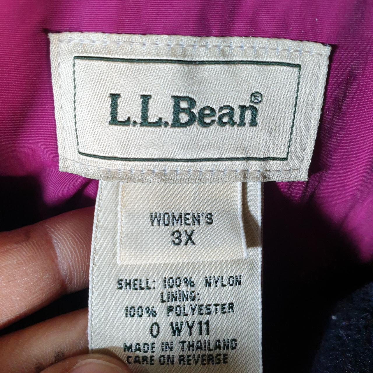 Vintage L.L. Bean Gilet Puffer Jacket Womens 3XL Pink Waterproof Shell