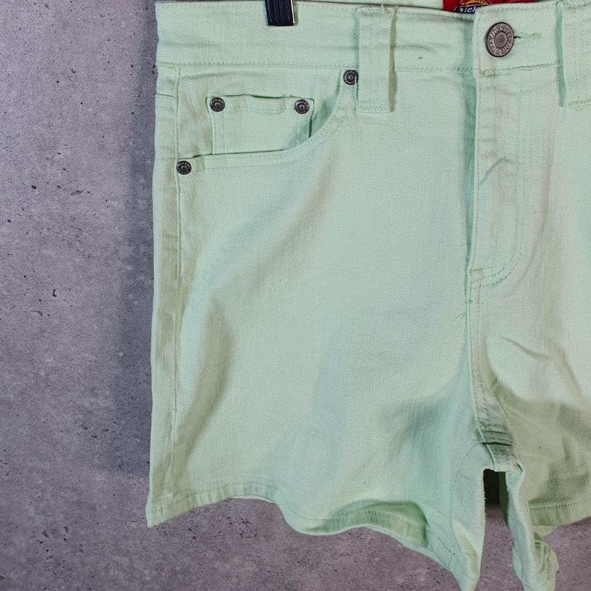 Vintage Dickies Carpenter Shorts Jorts Cargo Womens W30 Green Relaxed Fit Baggy Big Fish Vintage