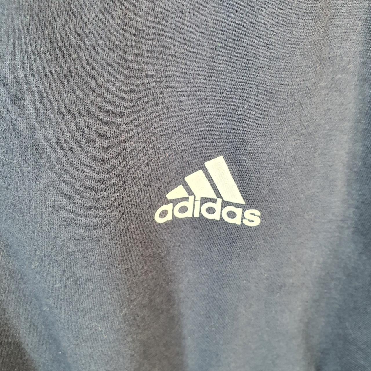 Vintage Adidas Golf T Shirt Shirt Men’s Medium Navy Blue Three Stripes Logo Athletic