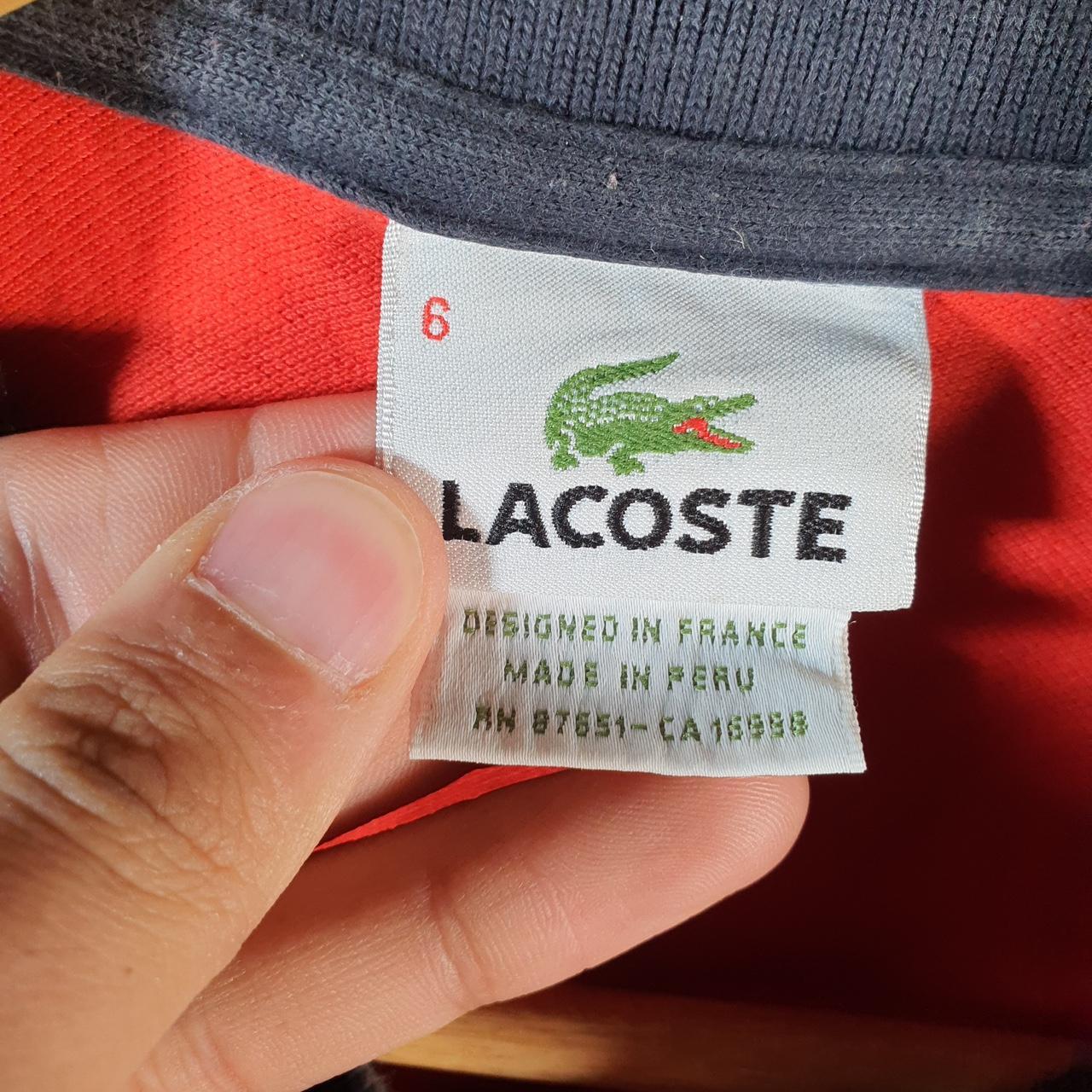 Vintage Lacoste Polo Shirt Men’s Small Red Classic Fit Embroidered Logo