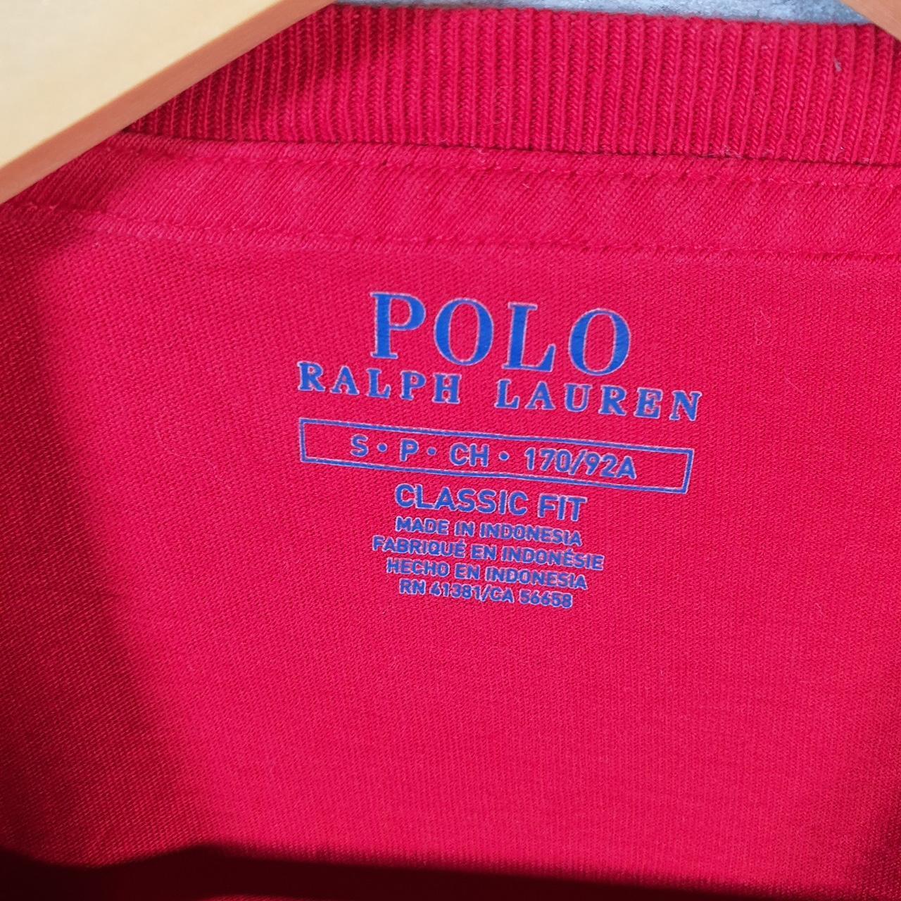 Vintage Ralph Lauren Polo T Shirt Men’s Small Red Embroidered Pony Classic Fit C9122