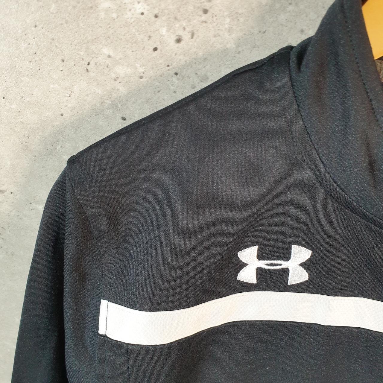 Vintage Under Armour Windbreaker Track Jacket Womens Large Black USA Full Zip