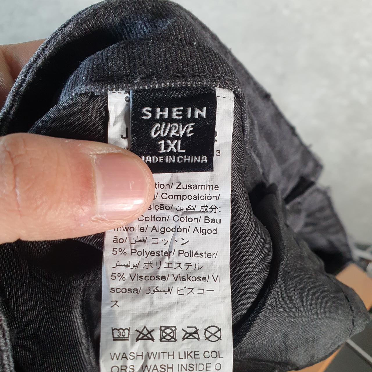 Shein Curvy Graphic Y2K Hip Hop Jeans Womens XL Grey Denim USA Big Fish Vintage