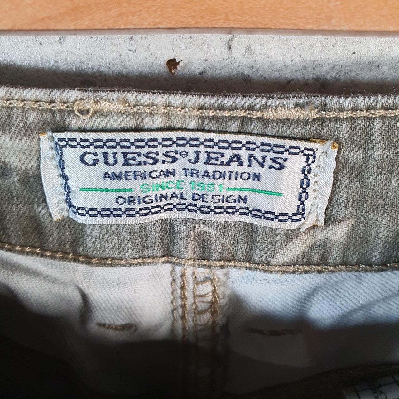 Vintage Guess Camouflage Shorts Jorts Cargo Womens W26 Brown Relaxed Denim