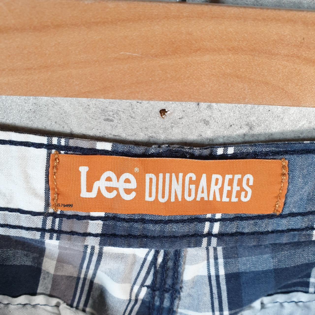 Vintage Lee Dungarees Shorts Jorts Chino Cargo Men’s W34 Checkered Cotton