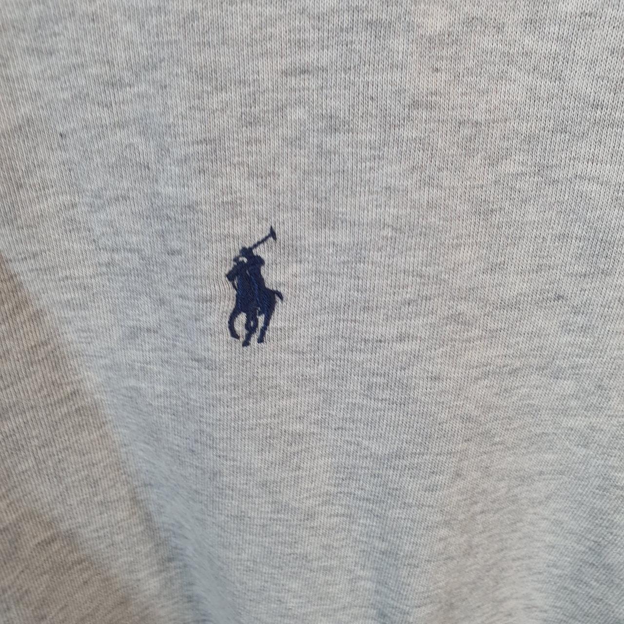 Vintage Ralph Lauren Polo Sweatshirt Men’s XL Grey Cotton Full Zip Pony