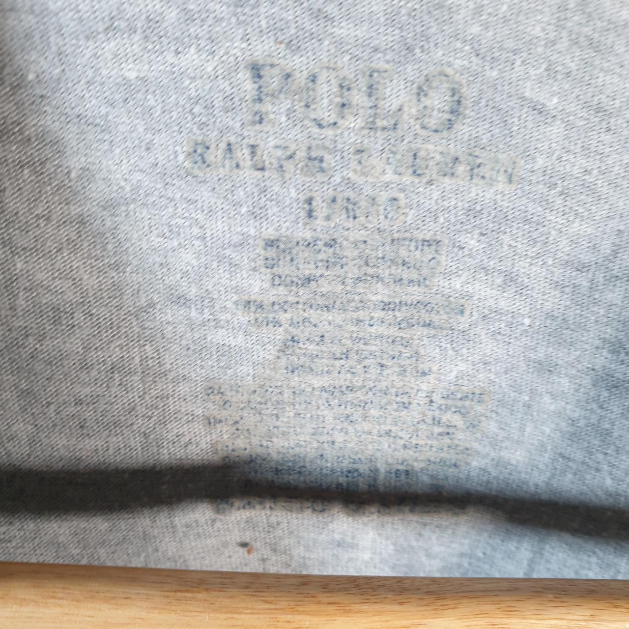 Vintage Ralph Lauren Polo T Shirt Men’s Large Grey Embroidered Classic Fit Pony C9036