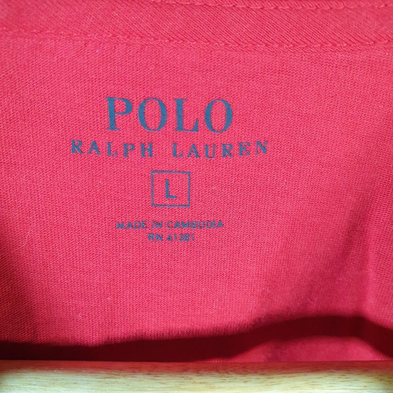 Vintage Ralph Lauren Polo T Shirt Men’s Large Red Embroidered Pony Classic Fit C9160