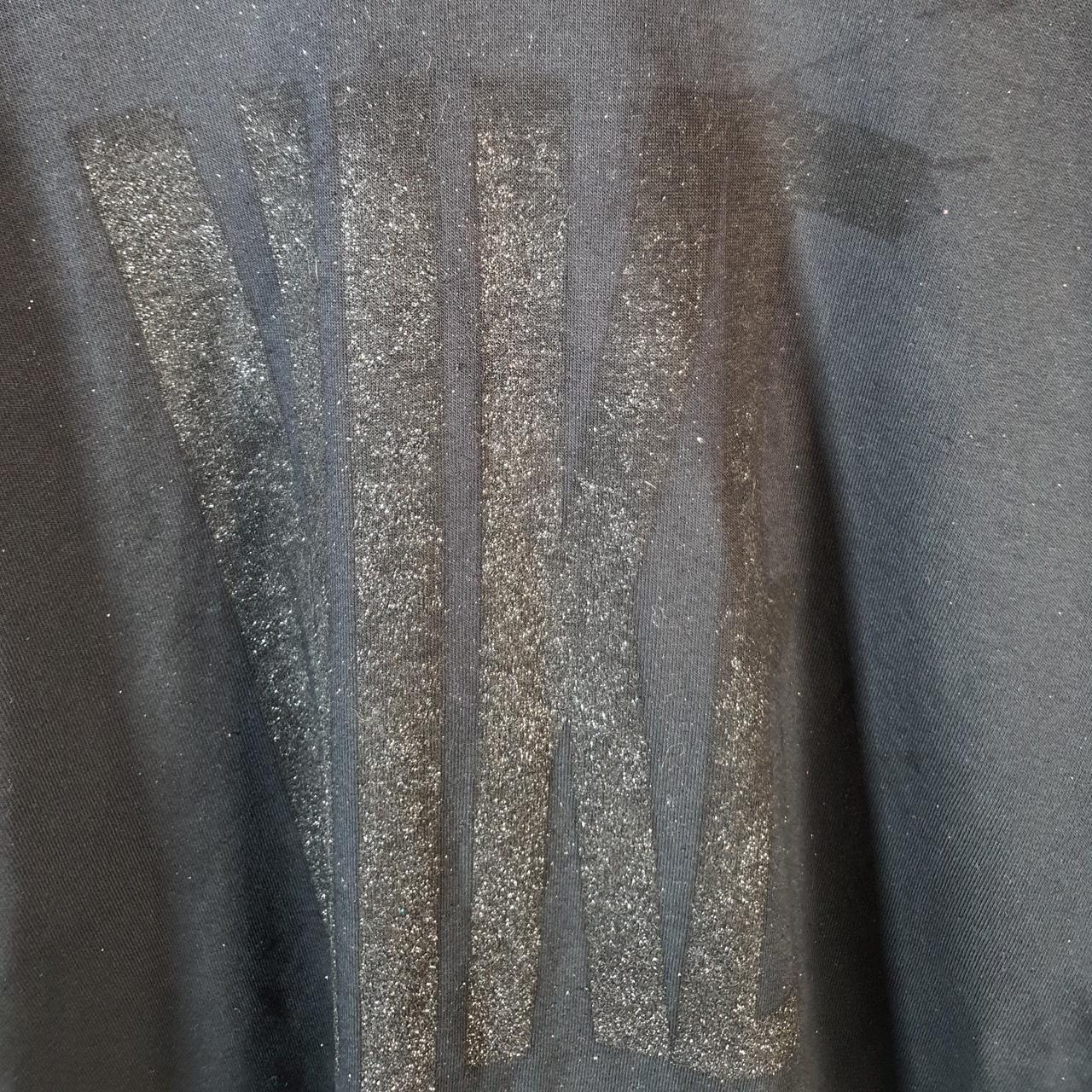 Vintage Nike Dri Fit Spellout Hoodie Womens Large Black Swoosh Y2K Pullover Logo