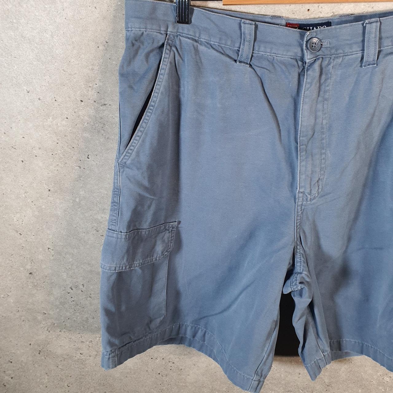 Vintage Chaps Ralph Lauren Chino Shorts Jorts Cargo Men’s W36 Blue Baggy Cotton