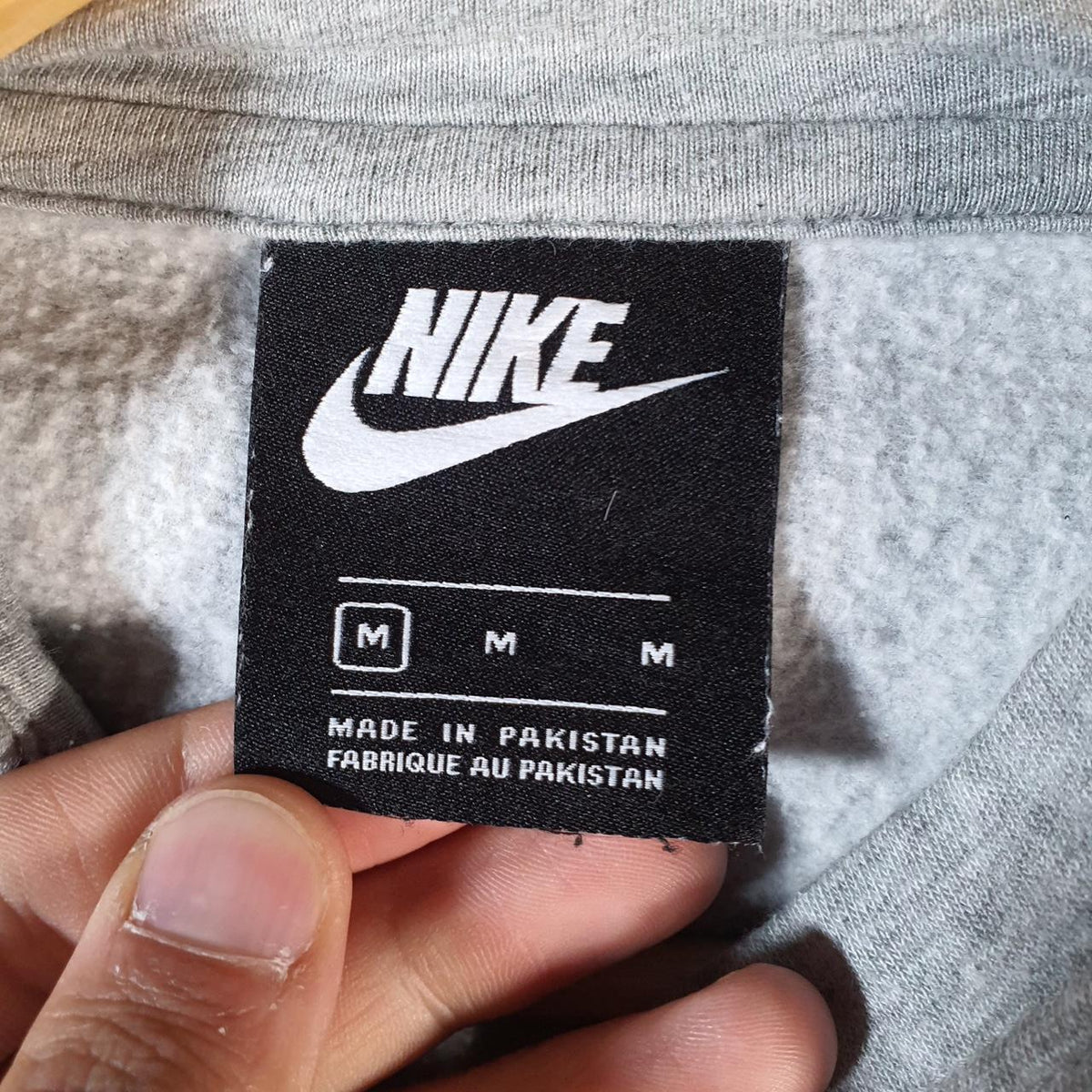 Vintage Nike Club Hoodie Womens Medium Grey Swoosh Y2K Pullover Logo