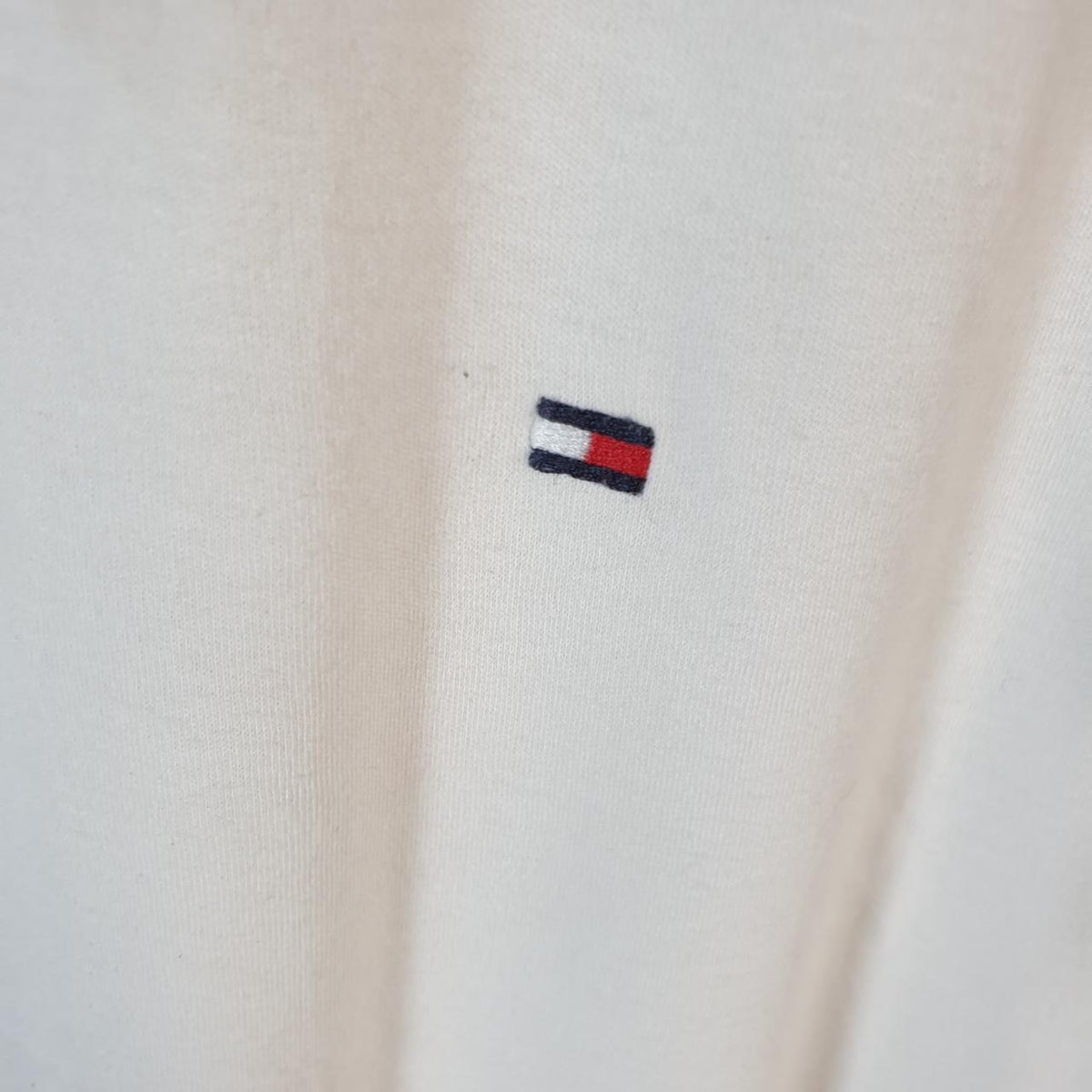 Vintage Tommy Hilfiger Polo Shirt Men’s XL White Classic Fit Embroidered Logo