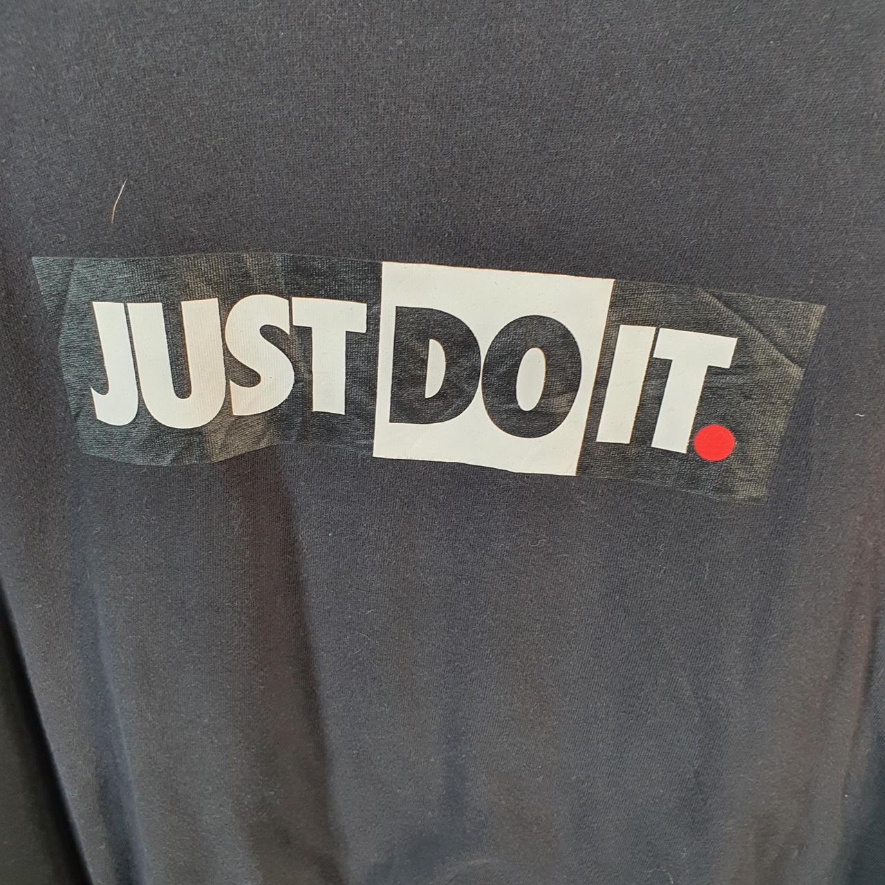 Vintage Nike Spellout Just Do It T Shirt Men’s XL Black Logo Swoosh Athletic