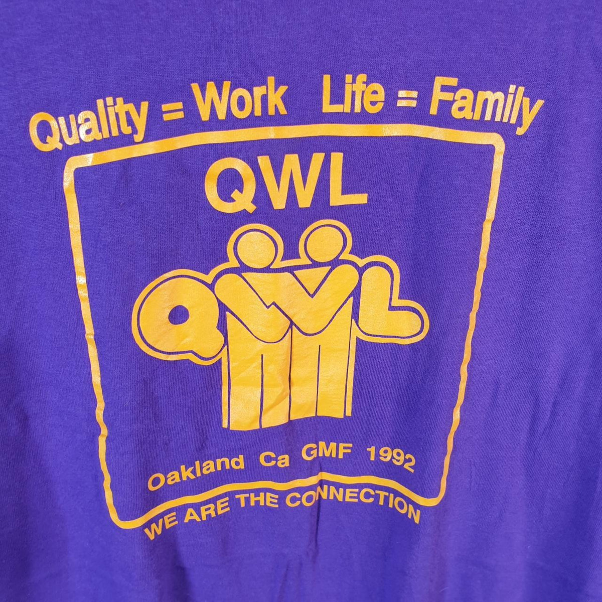 Vintage Fruit of the Loom USA 1992 Oakland Connection Single Stitch T Shirt Men’s Large Purple Big Fish Vintage