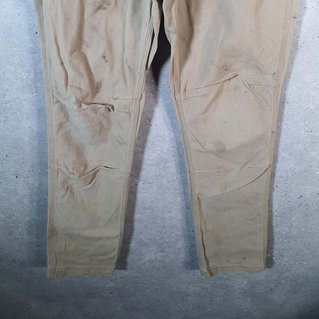 Vintage Carhartt Carpenter Trousers Mens W32 L32 Brown Straight Fit Workwear