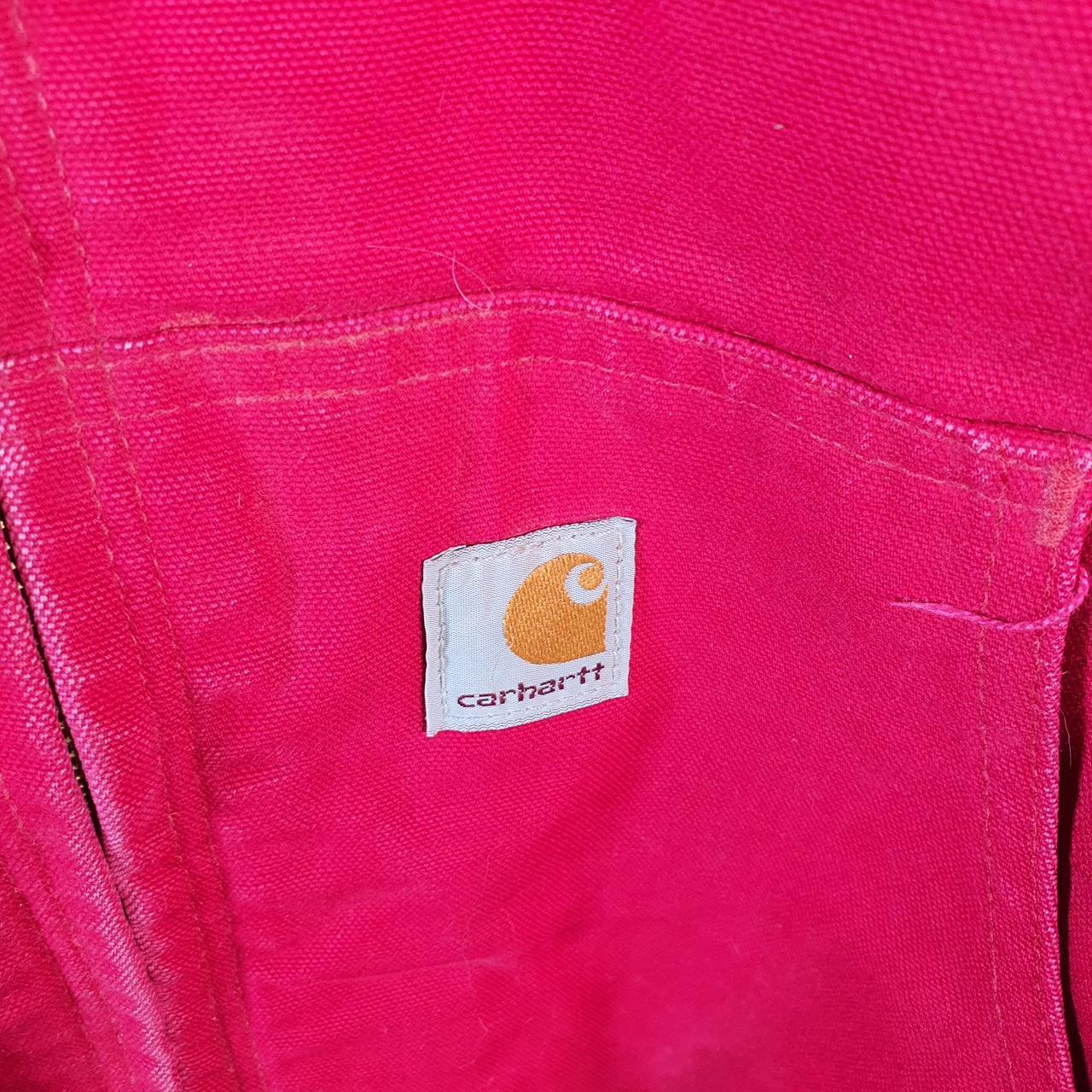 Vintage Carhartt 90s Active Hooded Jacket Men’s 3XL Red Workwear J131 RED Canvas USA Big Fish Vintage