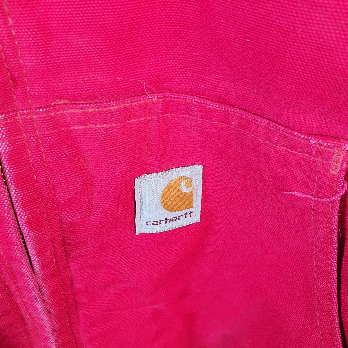 Vintage Carhartt 90s Active Hooded Jacket Men’s 3XL Red Workwear J131 RED Canvas USA Big Fish Vintage