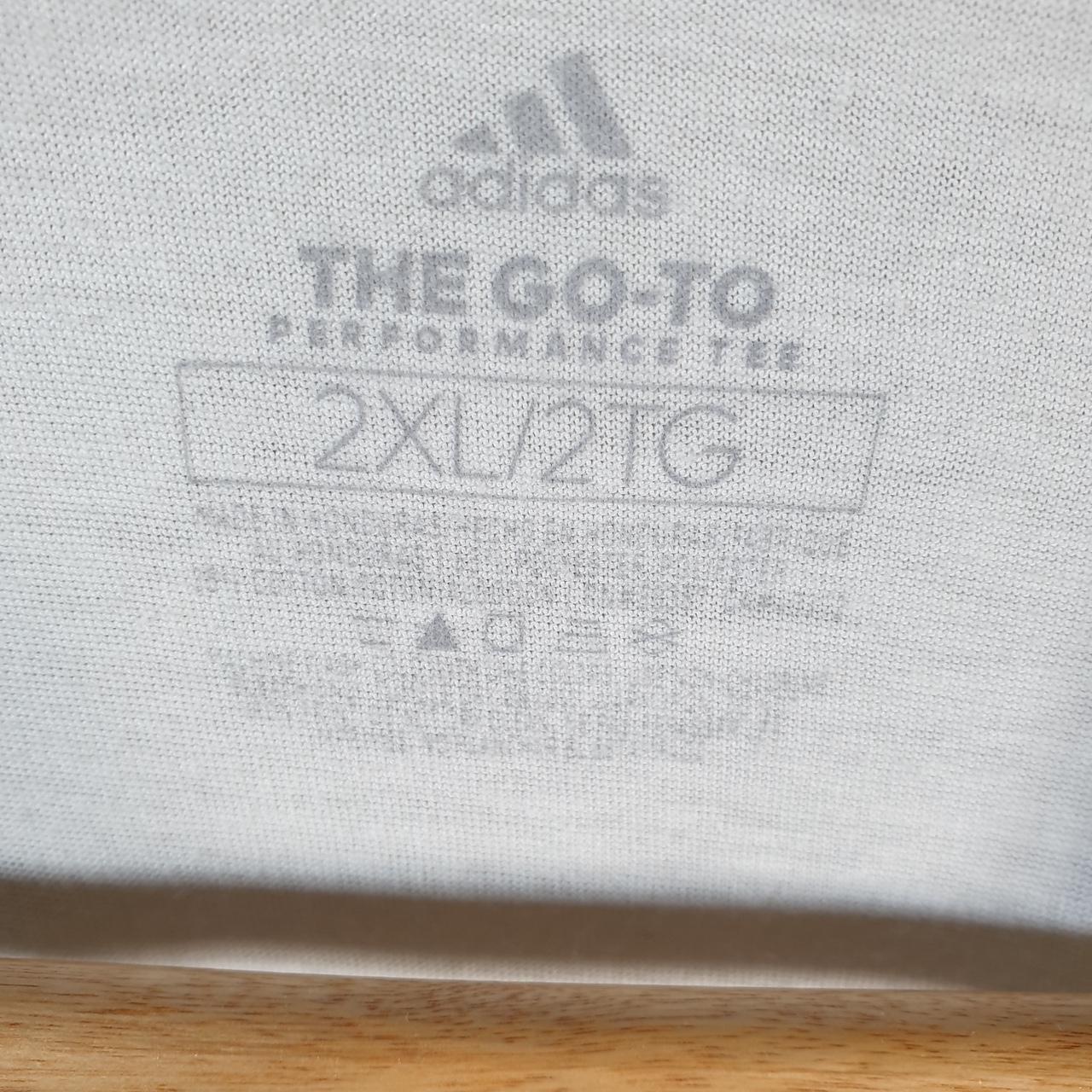 Vintage Adidas Go To Performance Tee T Shirt Men’s 2XL White Three Stripes Athletic