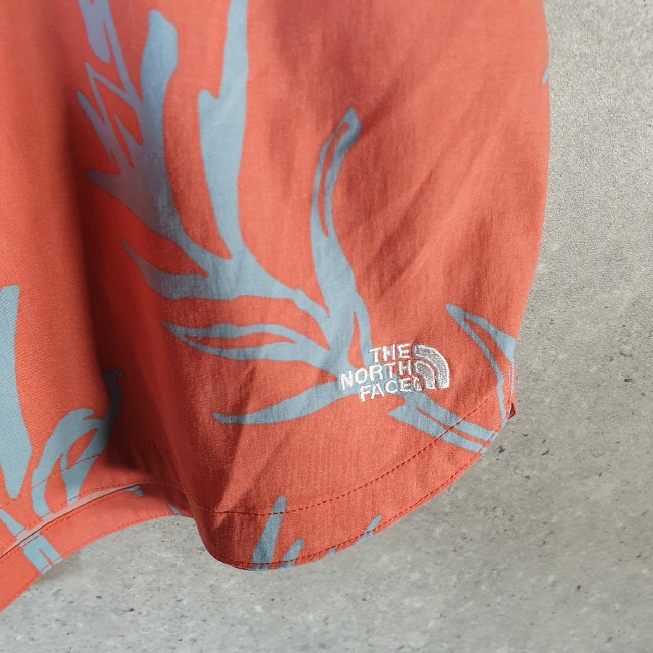 Vintage The North Face TNF Shorts Jorts Chino Cargo Womens 3XL Floral Orange Baggy Cotton