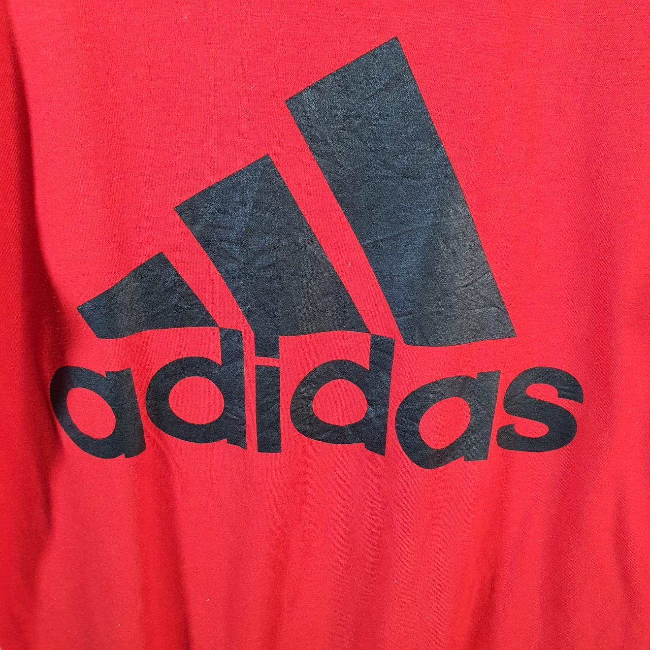 Vintage Adidas Go To Performance T Shirt Men’s Small Red Three Stripes Logo Athletic