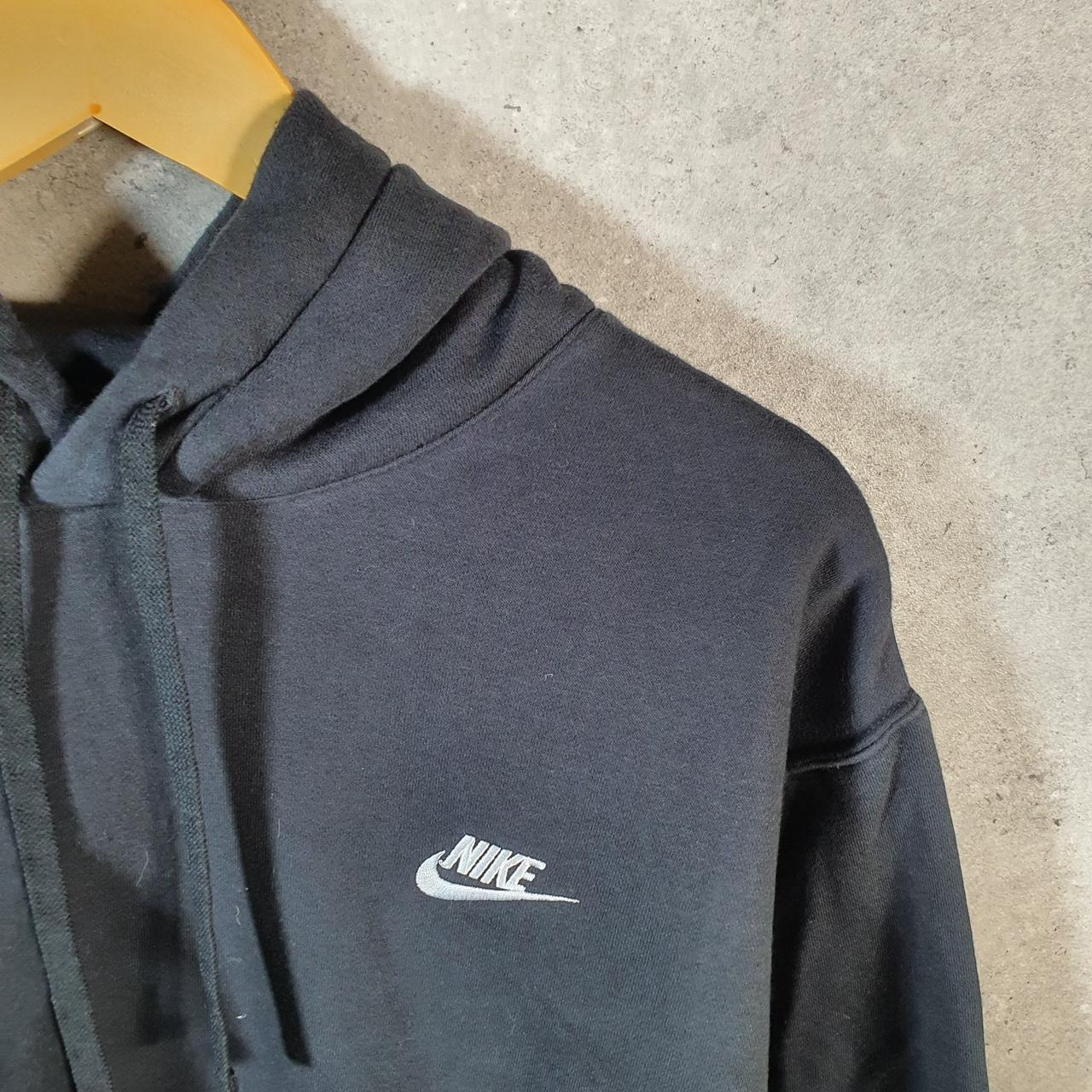 Vintage Nike Club Embroidered Hoodie Men’s Large Black Swoosh Y2K Pullover