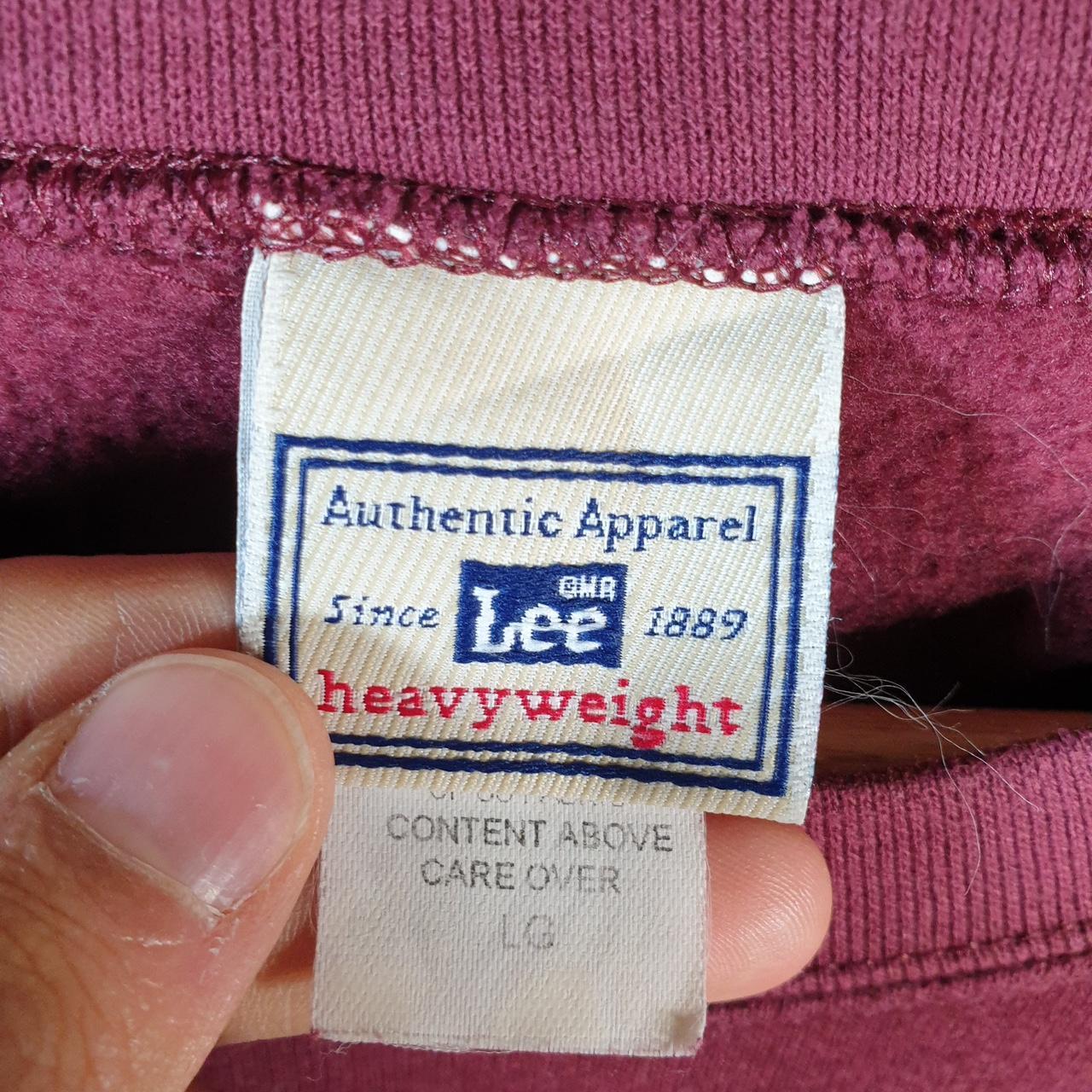 Vintage Lee Heavyweight Sweatshirt Men’s Large Burgundy Red USA Alpha Sigma Lambda