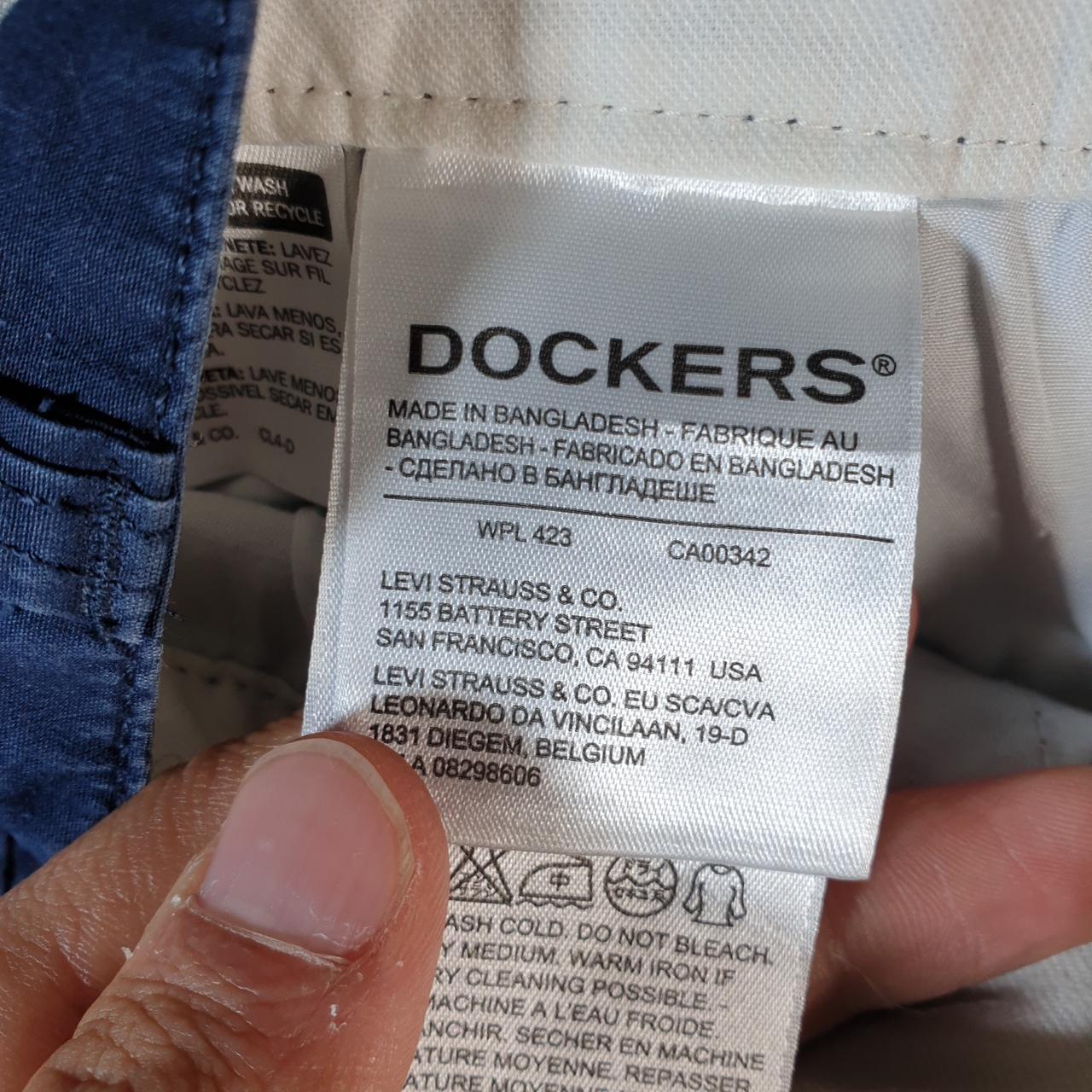 Vintage Dockers Chino Shorts Jorts Cargo Men’s W38 Navy Blue Baggy Cotton