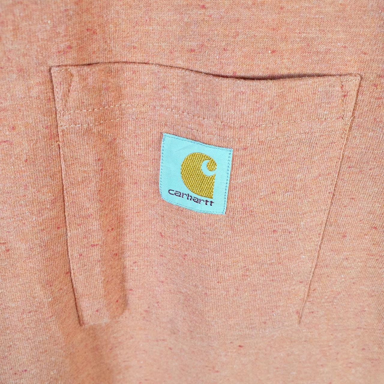 Vintage Carhartt Pocket T Shirt Men’s Medium Orange Workwear Chore Utility Loose Fit C9175