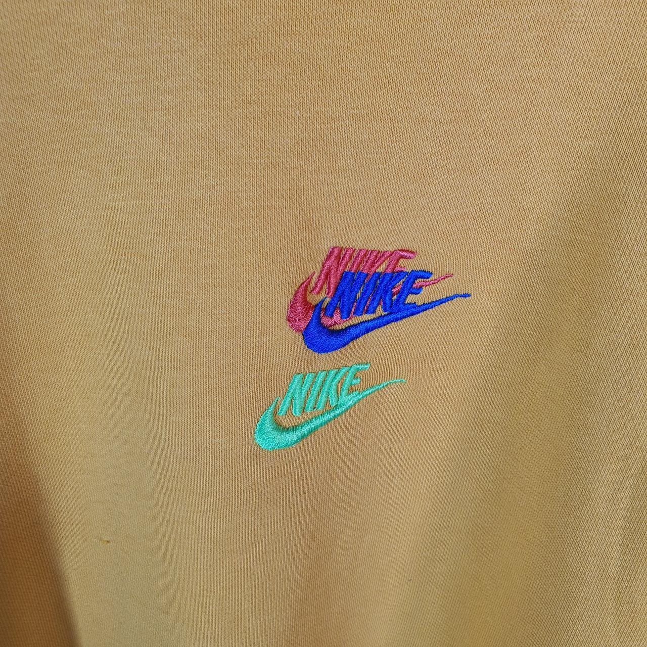 Vintage Nike Club Embroidered Sweatshirt Men’s Large Orange Swoosh Y2K Pullover Logo