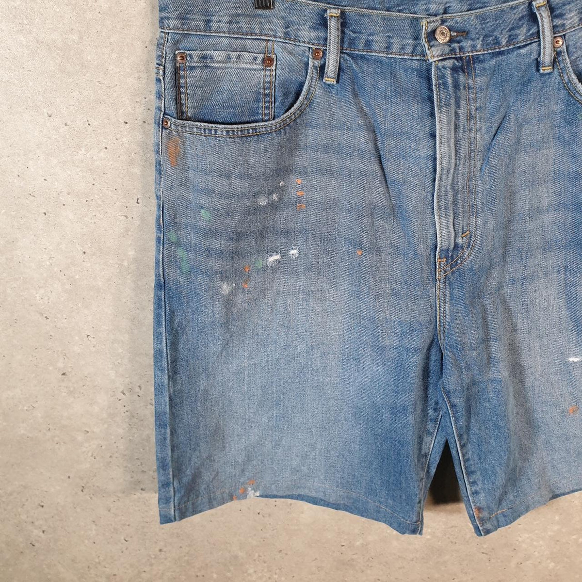 Vintage Levi’s 569 Baggy Shorts Jorts Cargo Men’s W38 Blue Relaxed Denim
