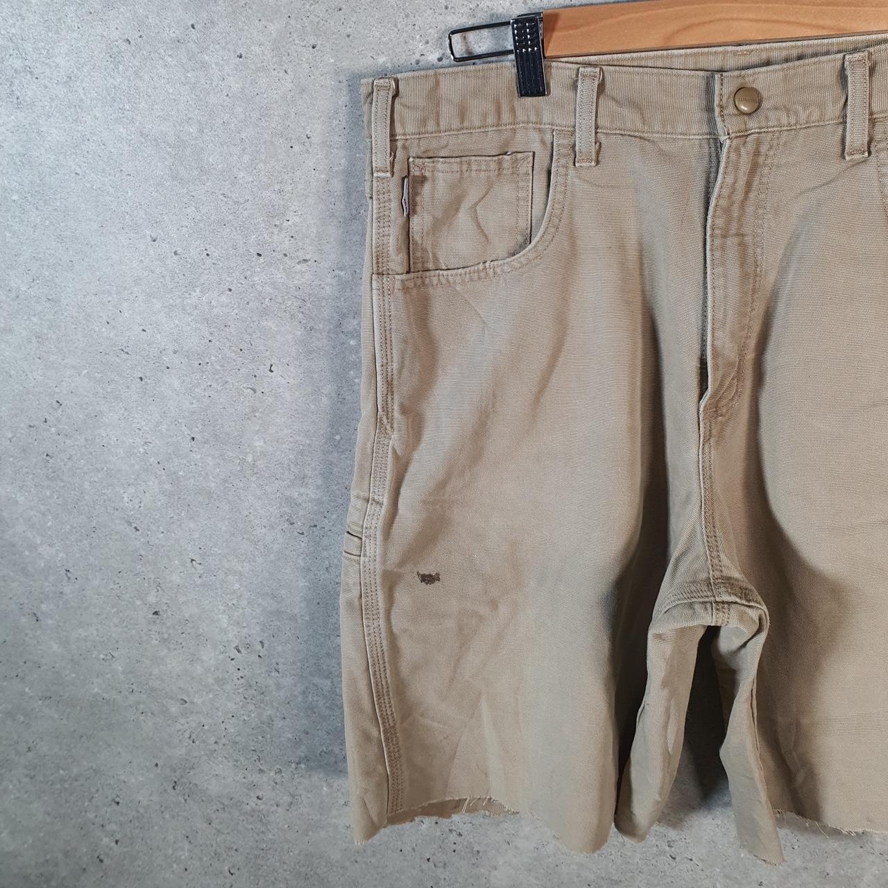 Vintage Carhartt Baggy Carpenter Shorts Jorts Cargo Men’s W34 Brown Relaxed Fit Workwear Big Fish Vintage