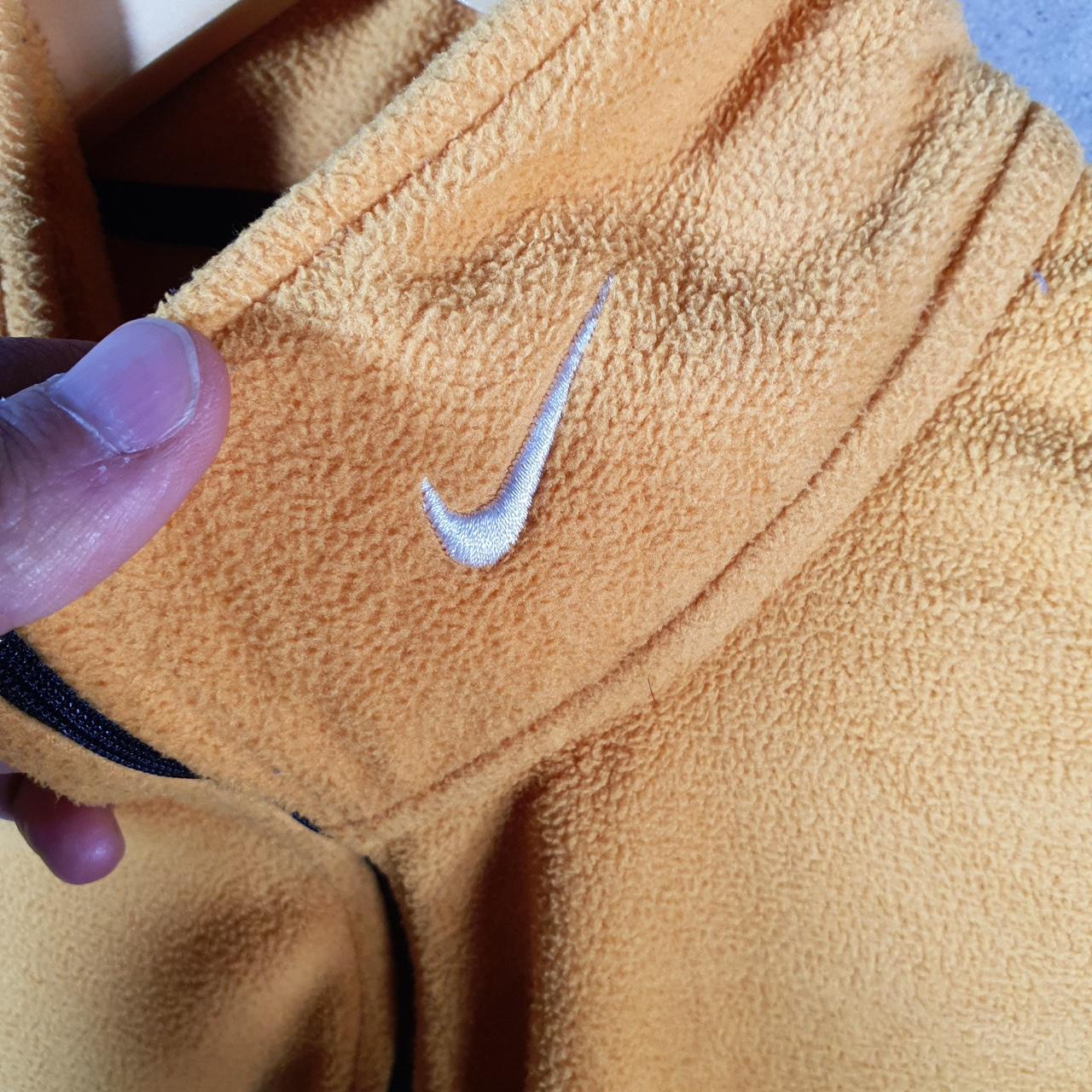 Vintage Nike 90s Therma Fit Fleece Sweatshirt Men’s Large Yellow Y2K 1/4 Zip Pullover