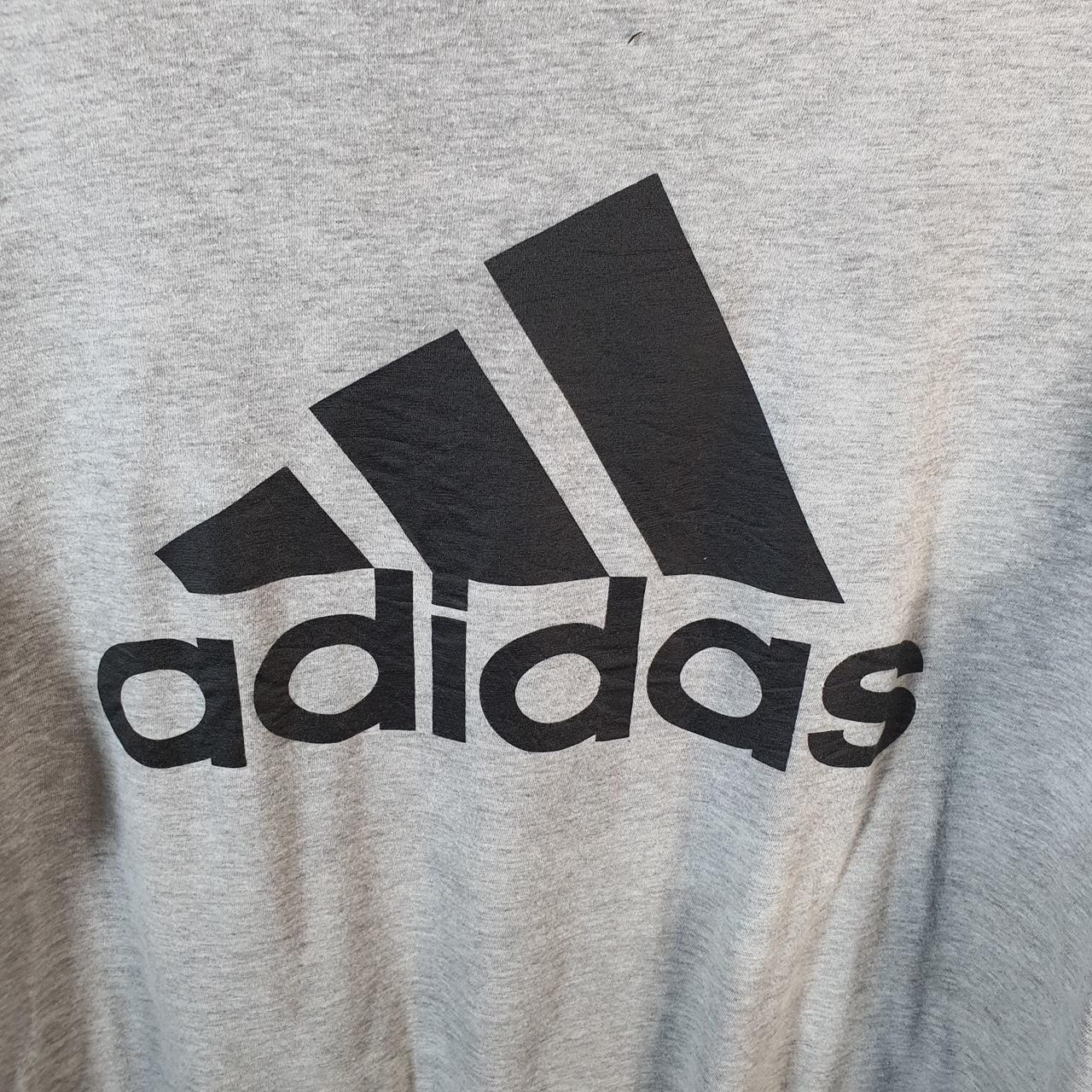 Vintage Adidas Amplifier T Shirt Men’s Medium Grey Three Stripes Logo Athletic
