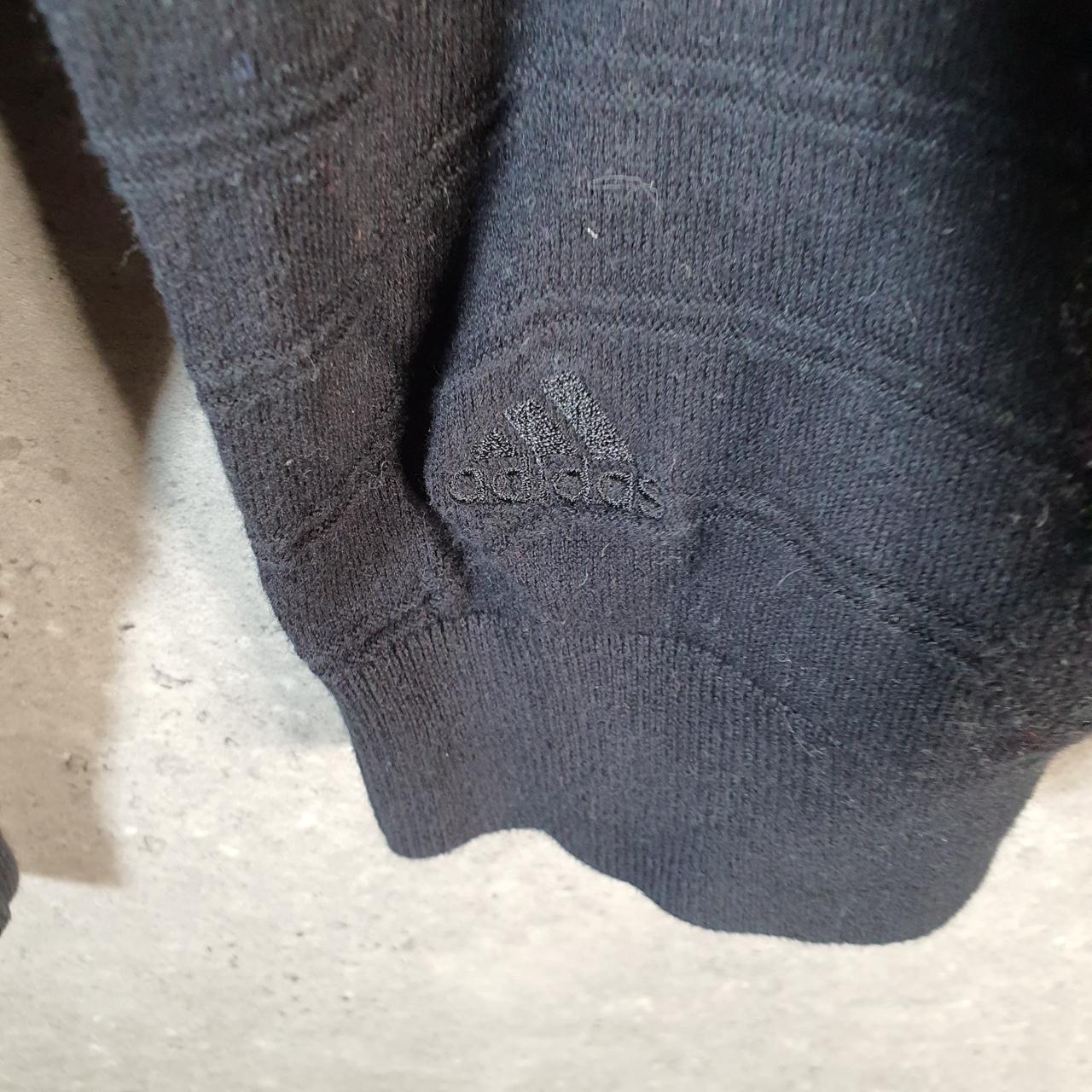 Vintage Adidas Golf Knit Sweater Men’s Medium Black Y2K Pullover Casual