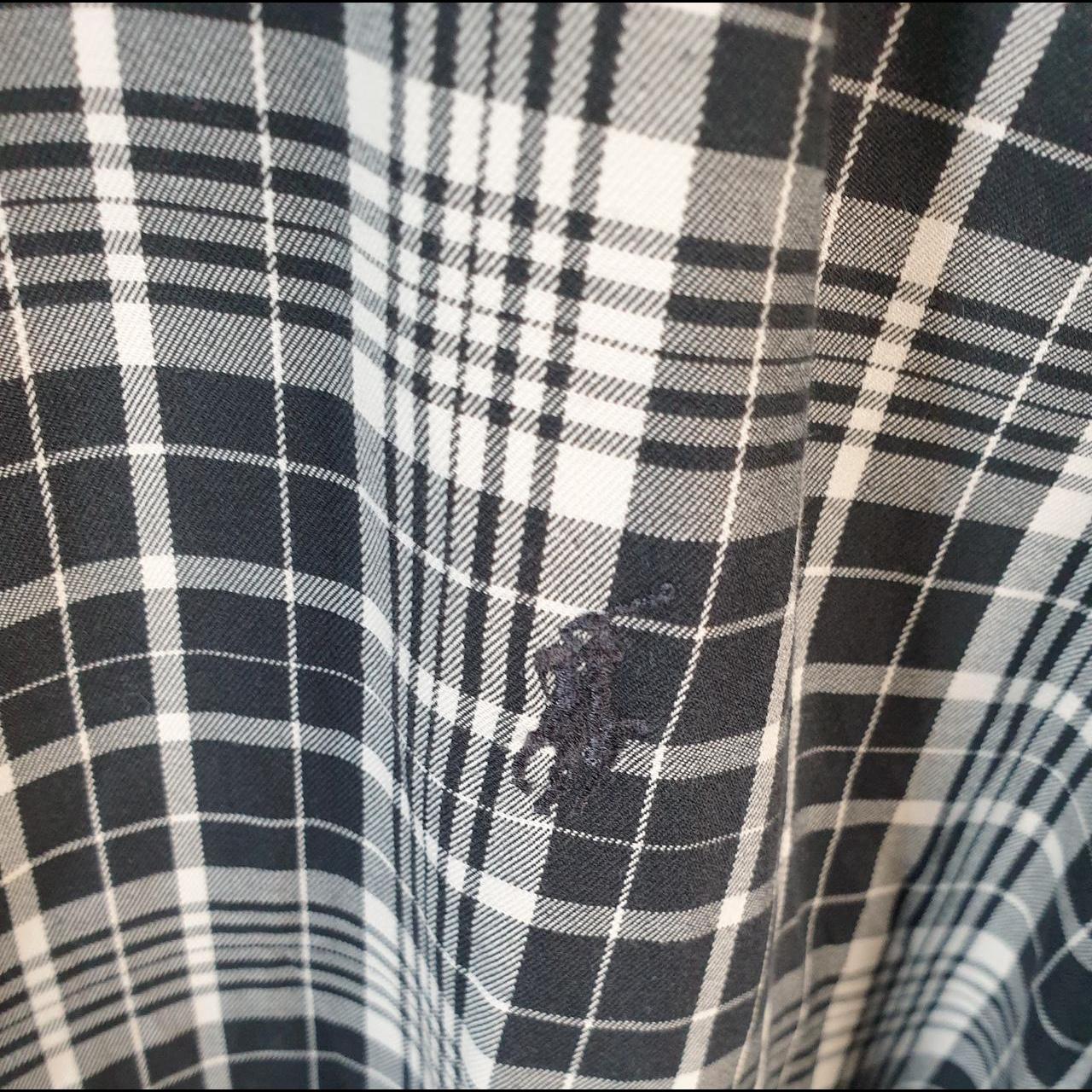 Vintage Ralph Lauren Button Down Shirt Men’s XL Grey Checkered Blake Fit Pony