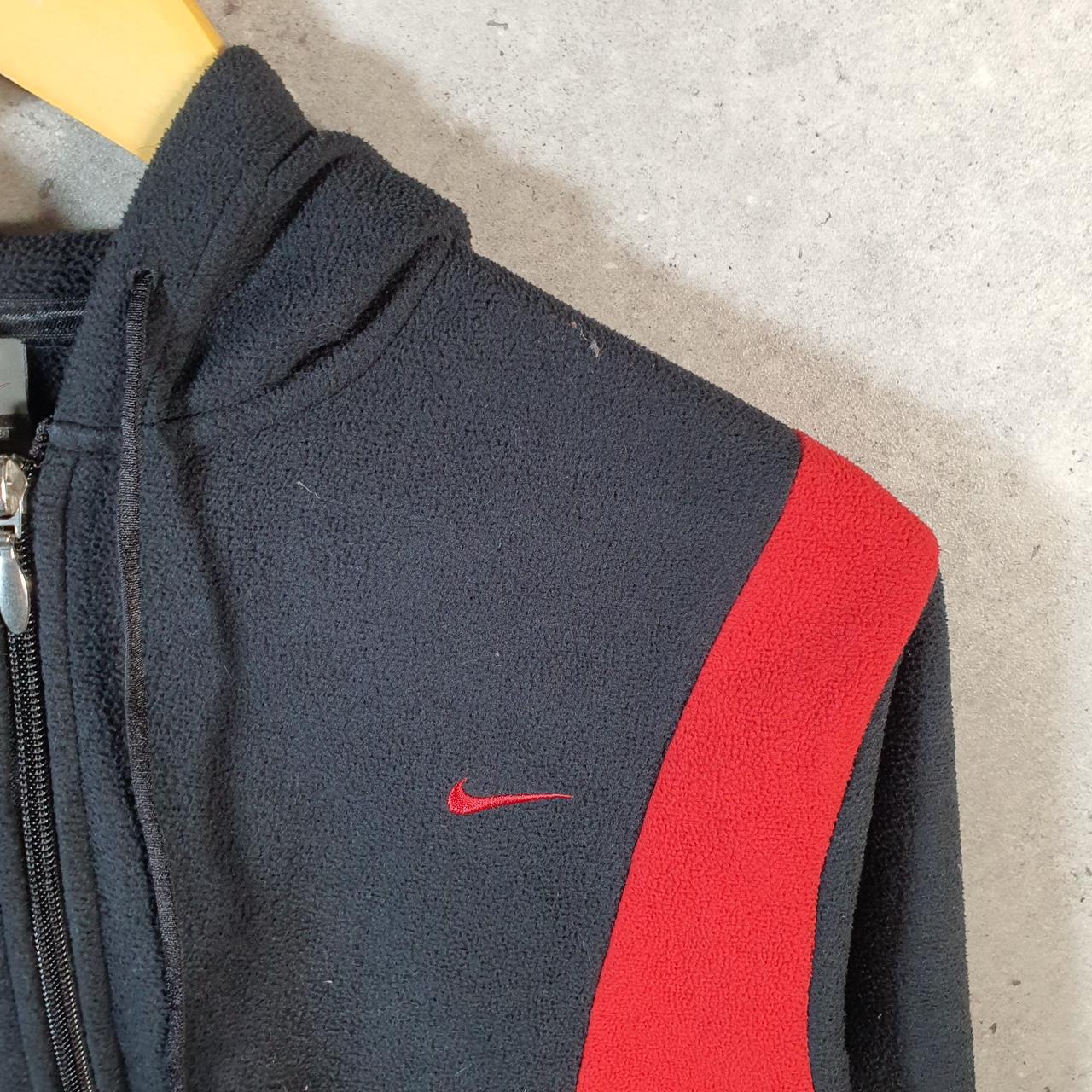 Vintage Nike Embroidered 90s Hoodie Womens XL Black Swoosh Y2K Full Zip