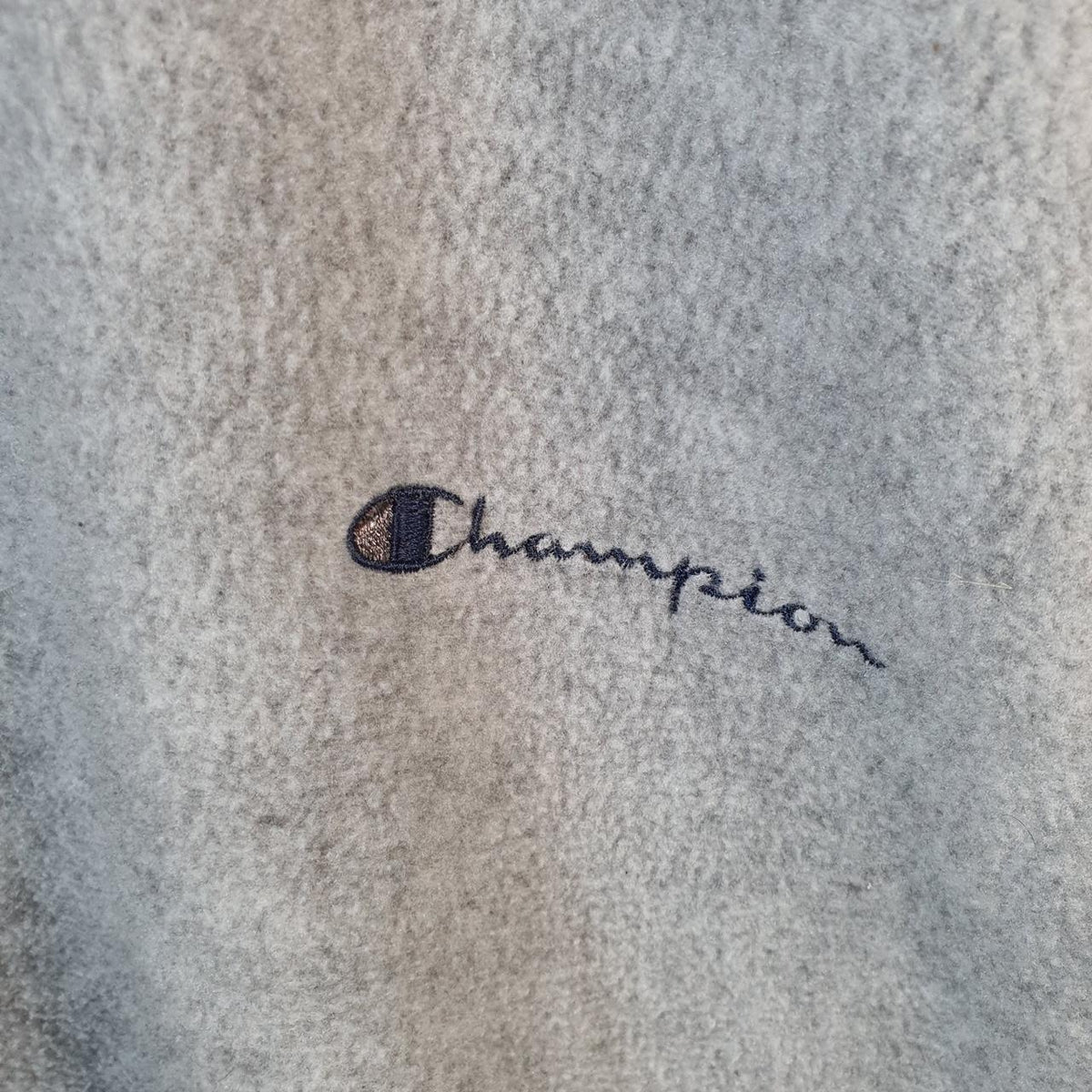 Vintage Champion Full Zip Sweatshirt Men’s 5XL Grey Y2K Pullover Embroidered Logo