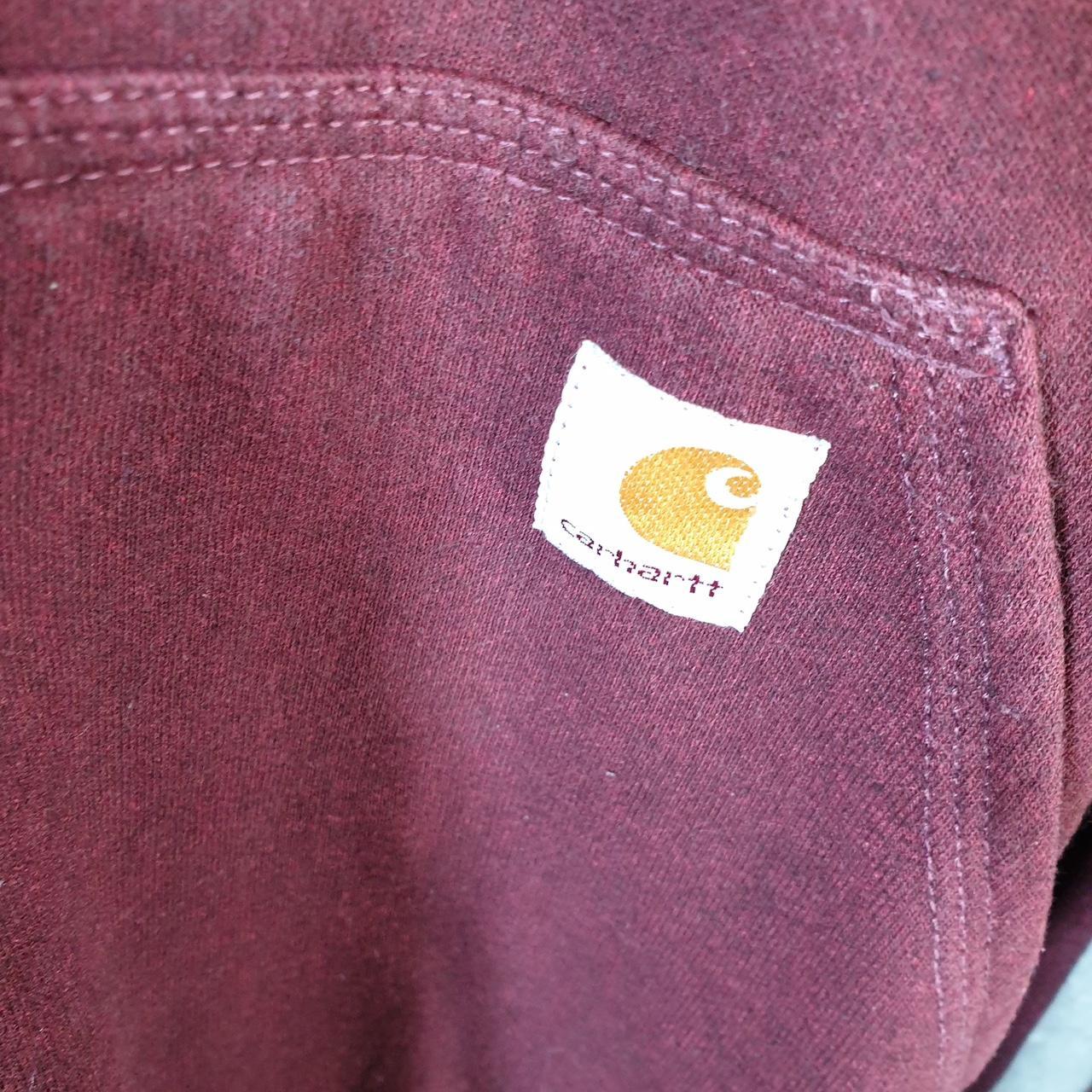 Vintage Carhartt Rain Defender Hoodie Men’s Small Burgundy Red Pullover Blank USA Original Fit Big Fish Vintage