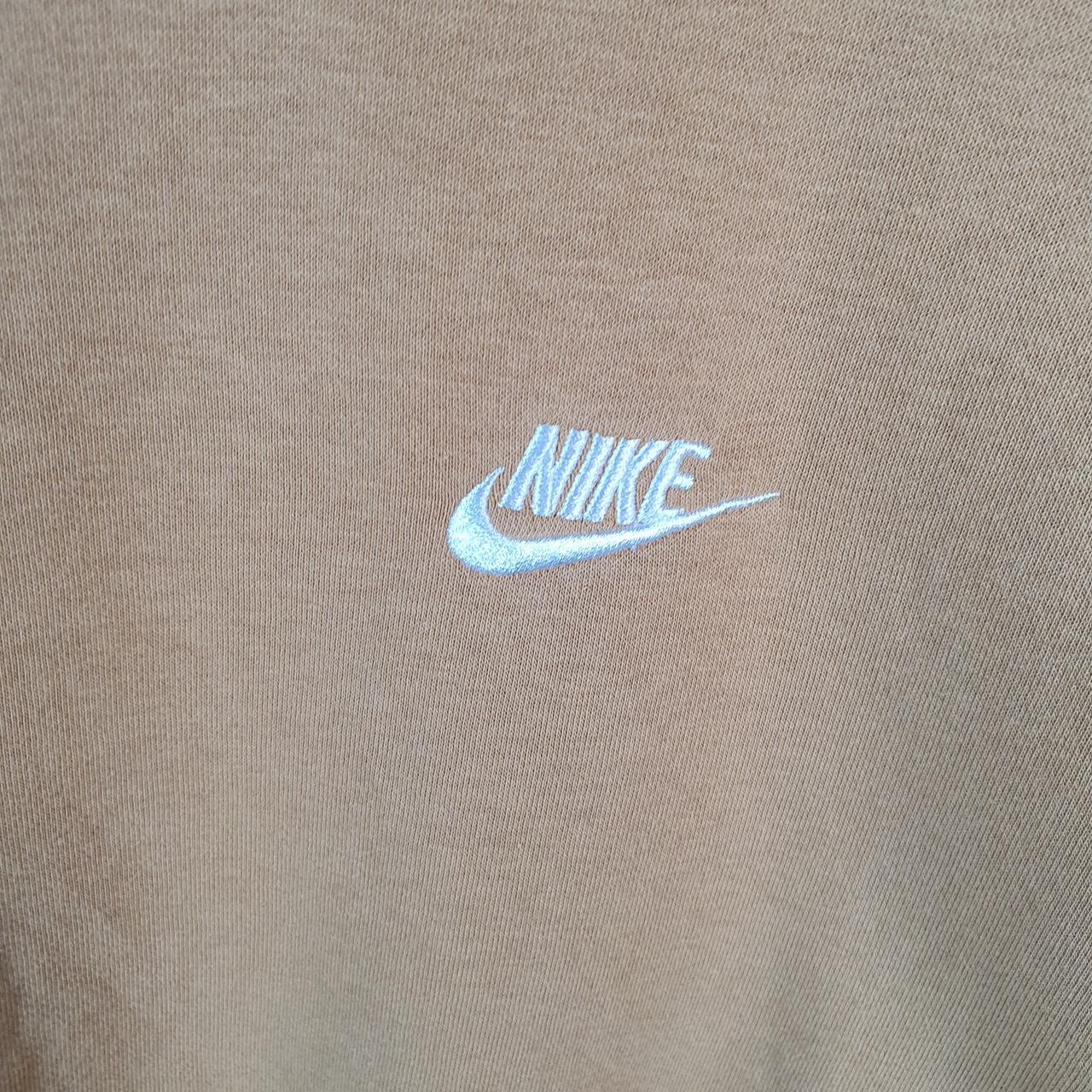 Vintage Nike Club Embroidered Sweatshirt Men’s Large Orange Swoosh Y2K Pullover Logo