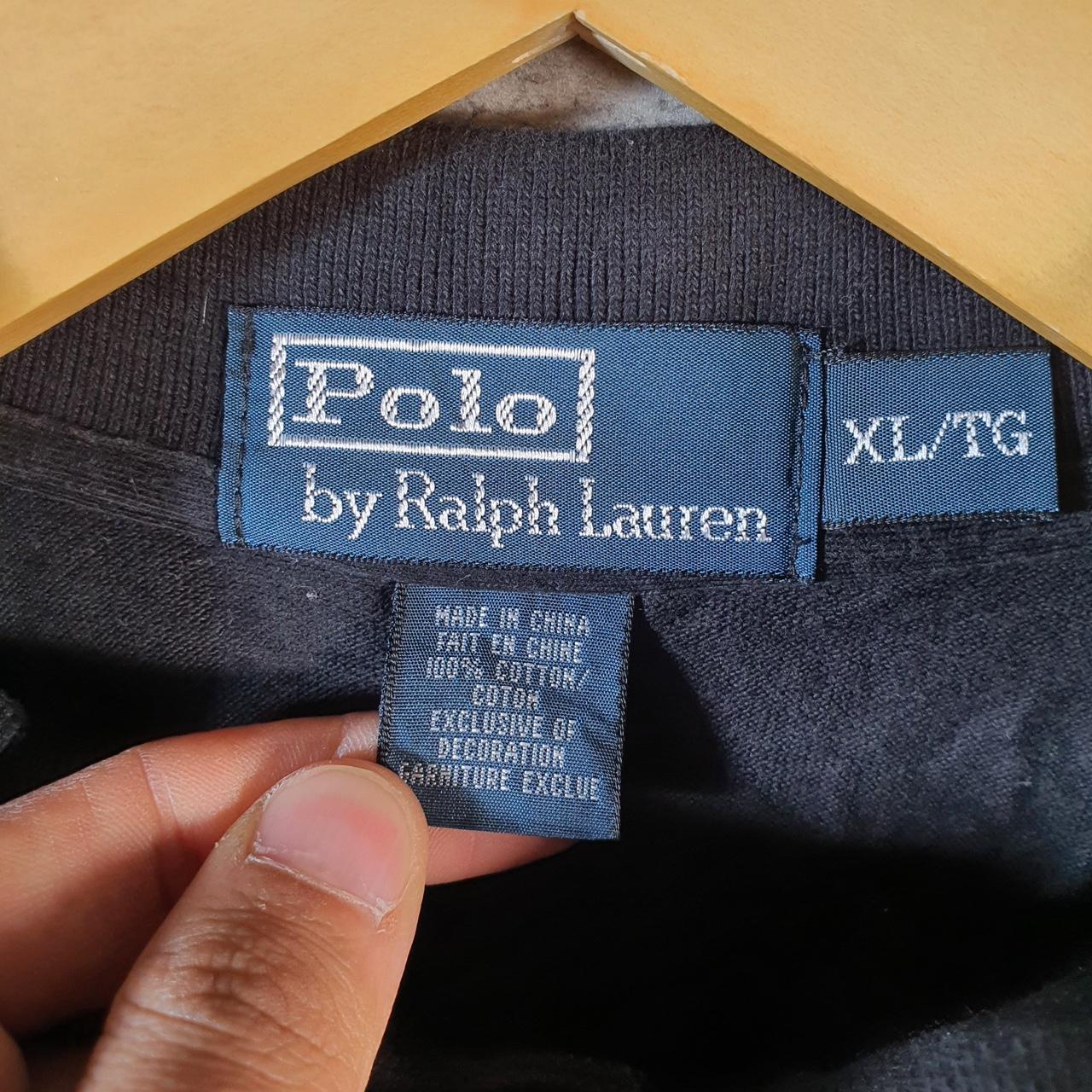 Vintage Ralph Lauren Polo Shirt Mens XL Black Casual Cotton Embroidered Pony
