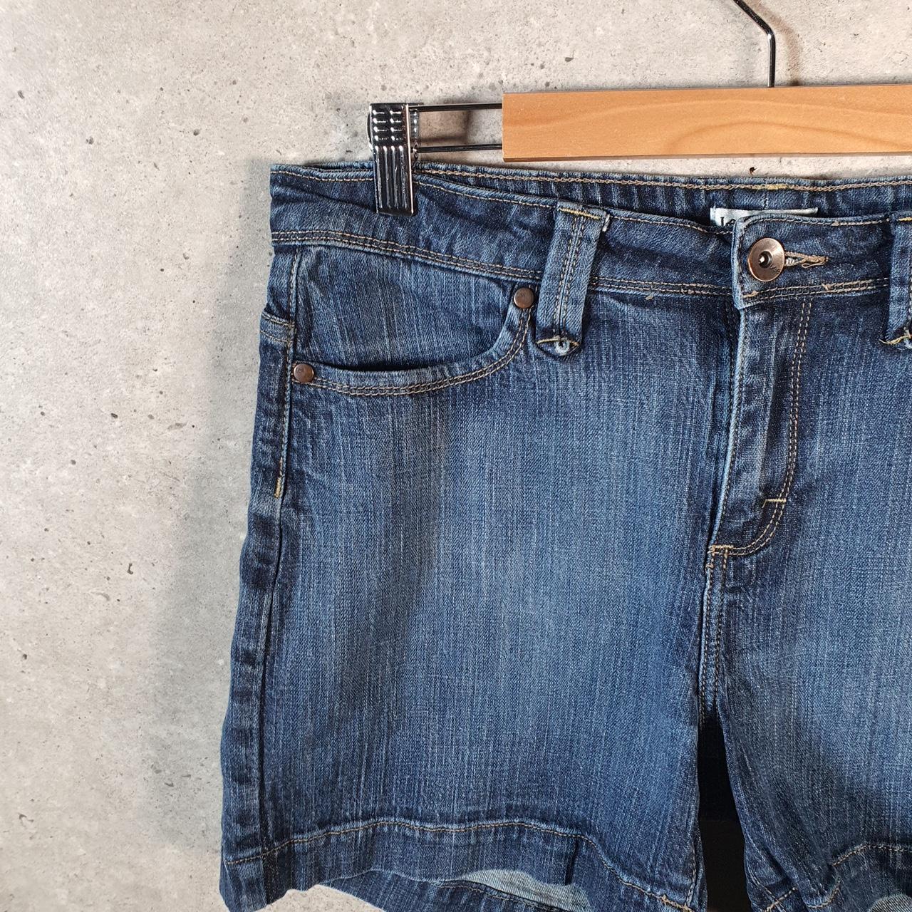 Vintage Lee Low Rise Baggy Shorts Jorts Cargo Womens W32 Blue Relaxed Denim A4553