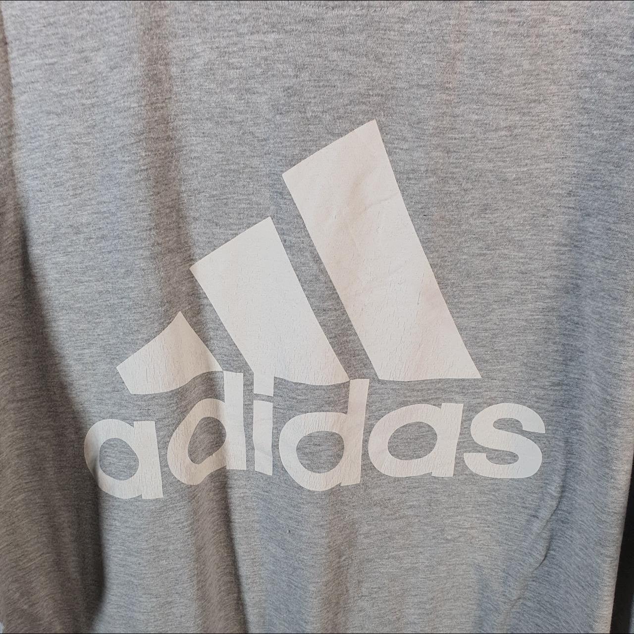 Vintage Adidas Golf T Shirt Men’s 2XL Grey Three Stripes Logo Athletic