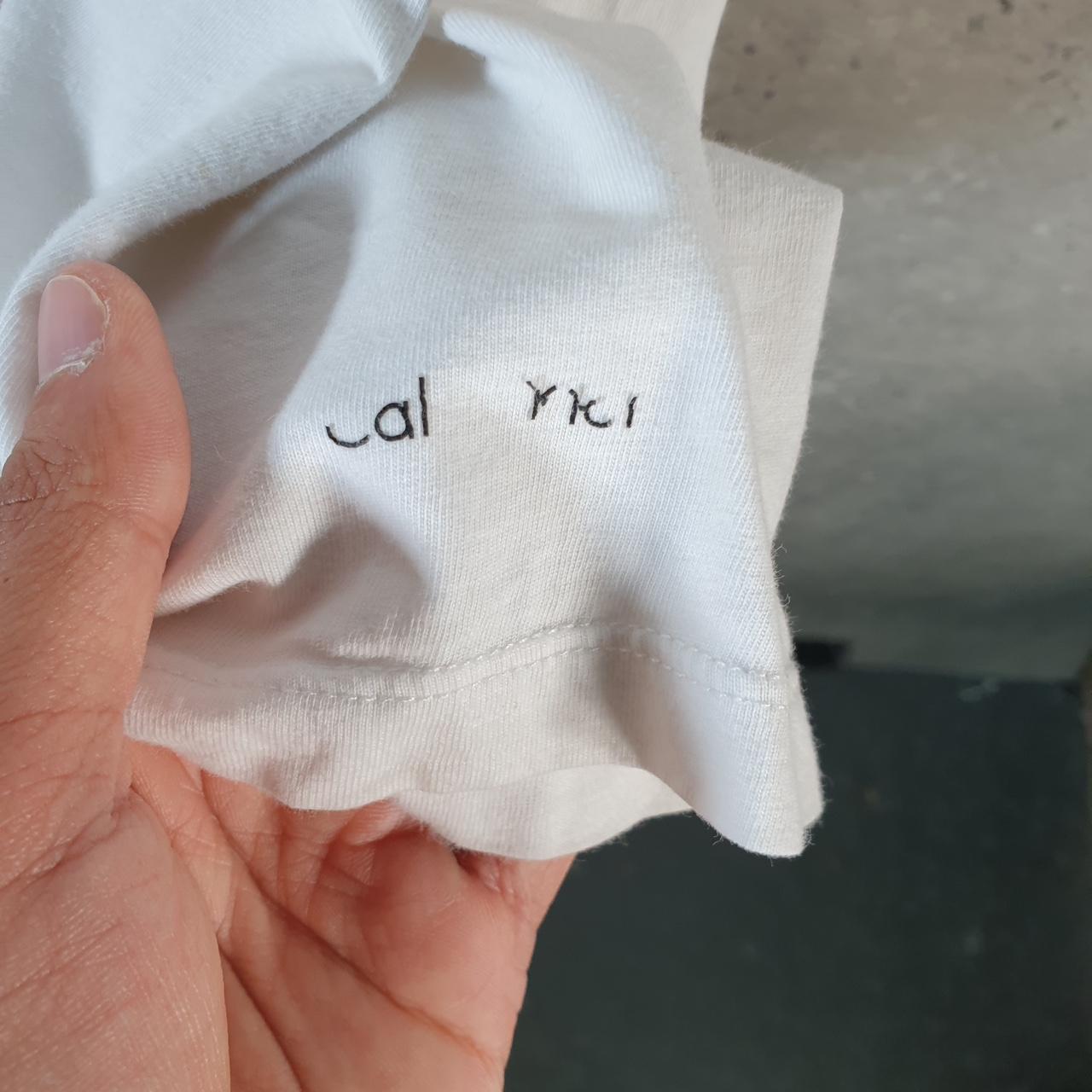 Vintage Calvin Klein Spellout Blank T Shirt Men’s XL White Casual Sports